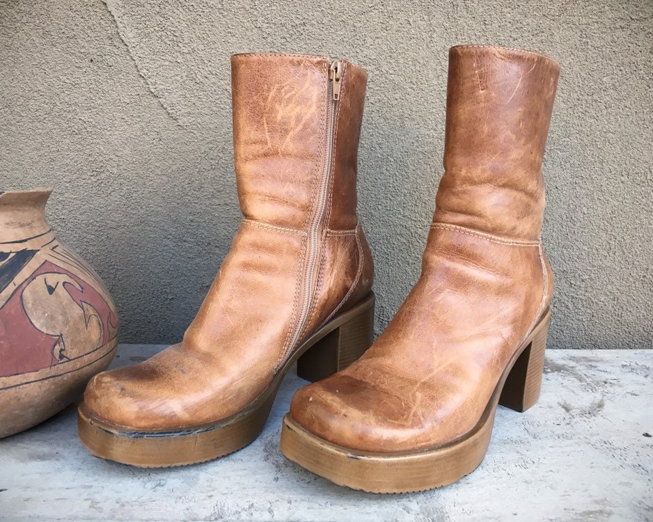 steve madden platform boots brown