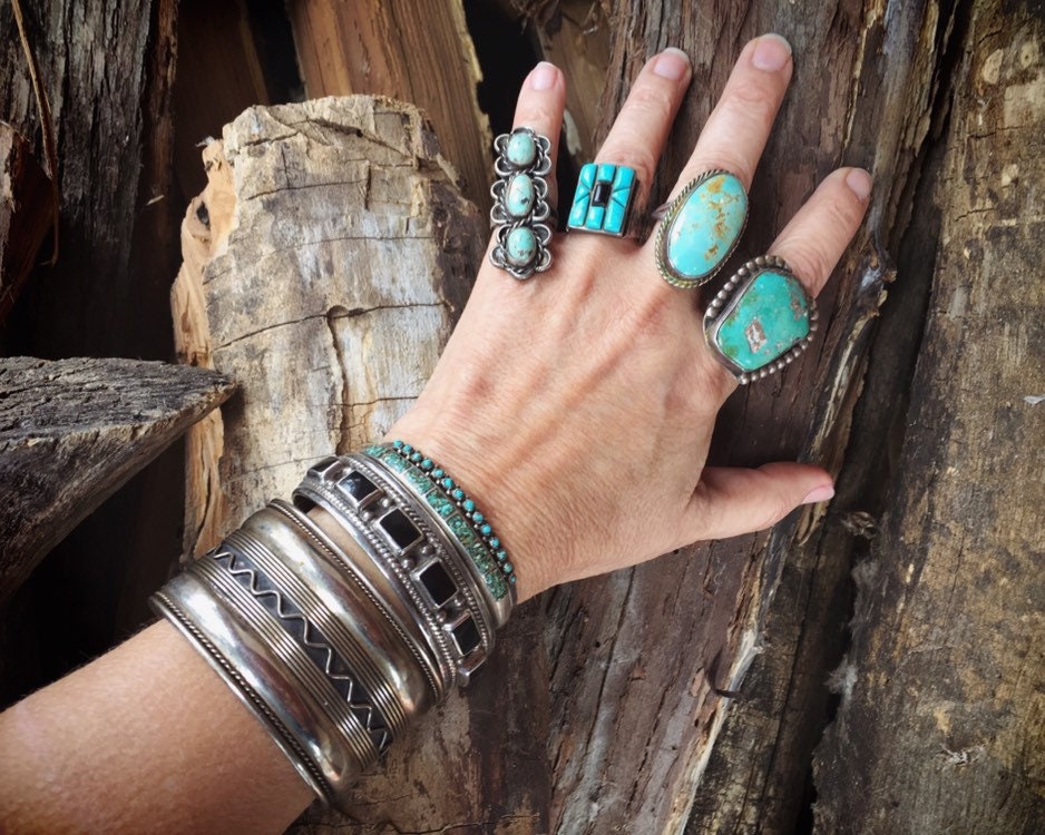 Turquoise Bracelet Size 7, Handmade Sterling Flower Cuff With a Large  Sleeping Beauty Turquoise Cabochon. - Etsy | Turquoise sterling silver, Turquoise  bracelet, Silver turquoise jewelry