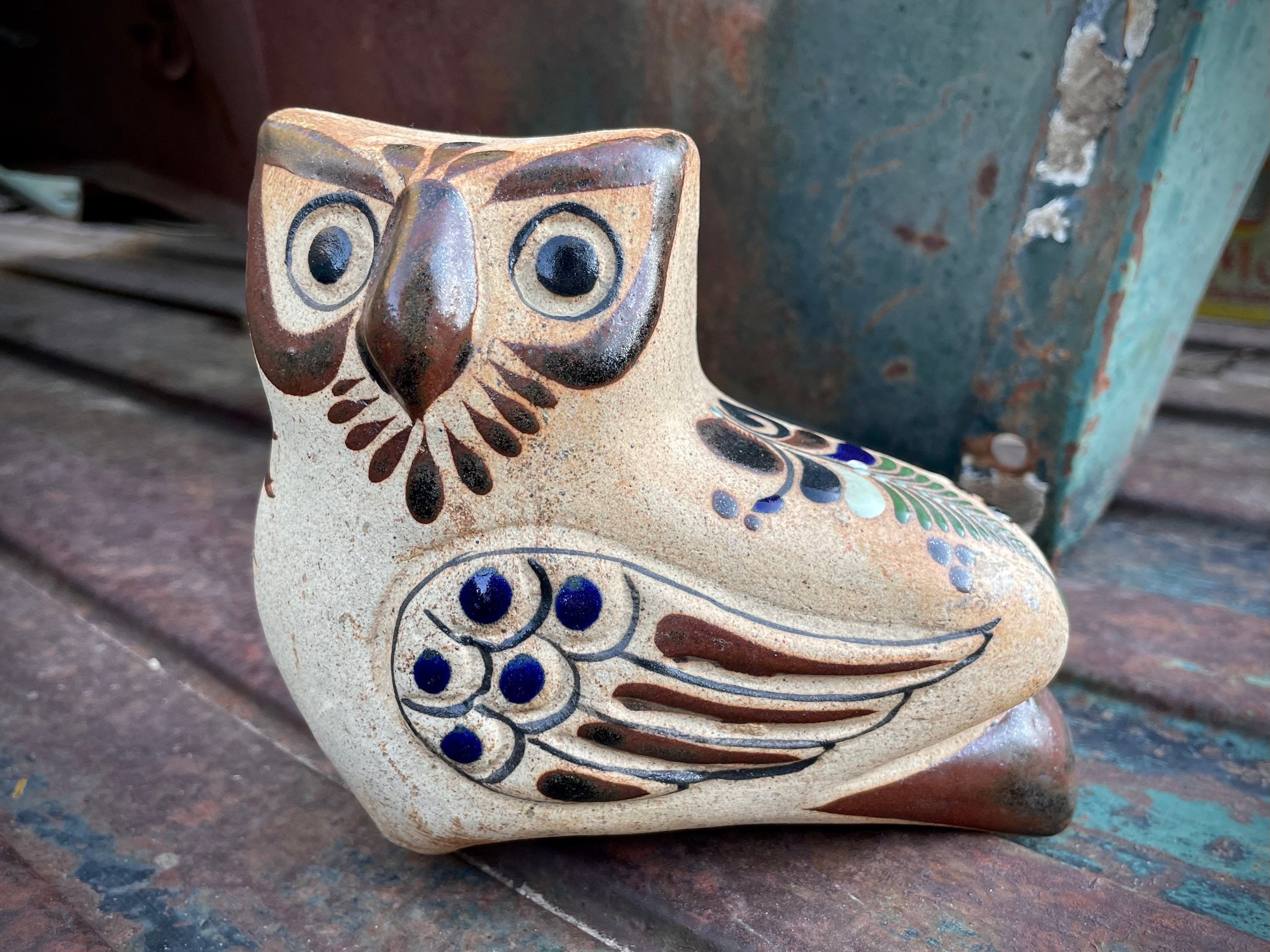 Vintage Stoneware Pottery Tonala Mexico Owl, Mexican Pottery ...