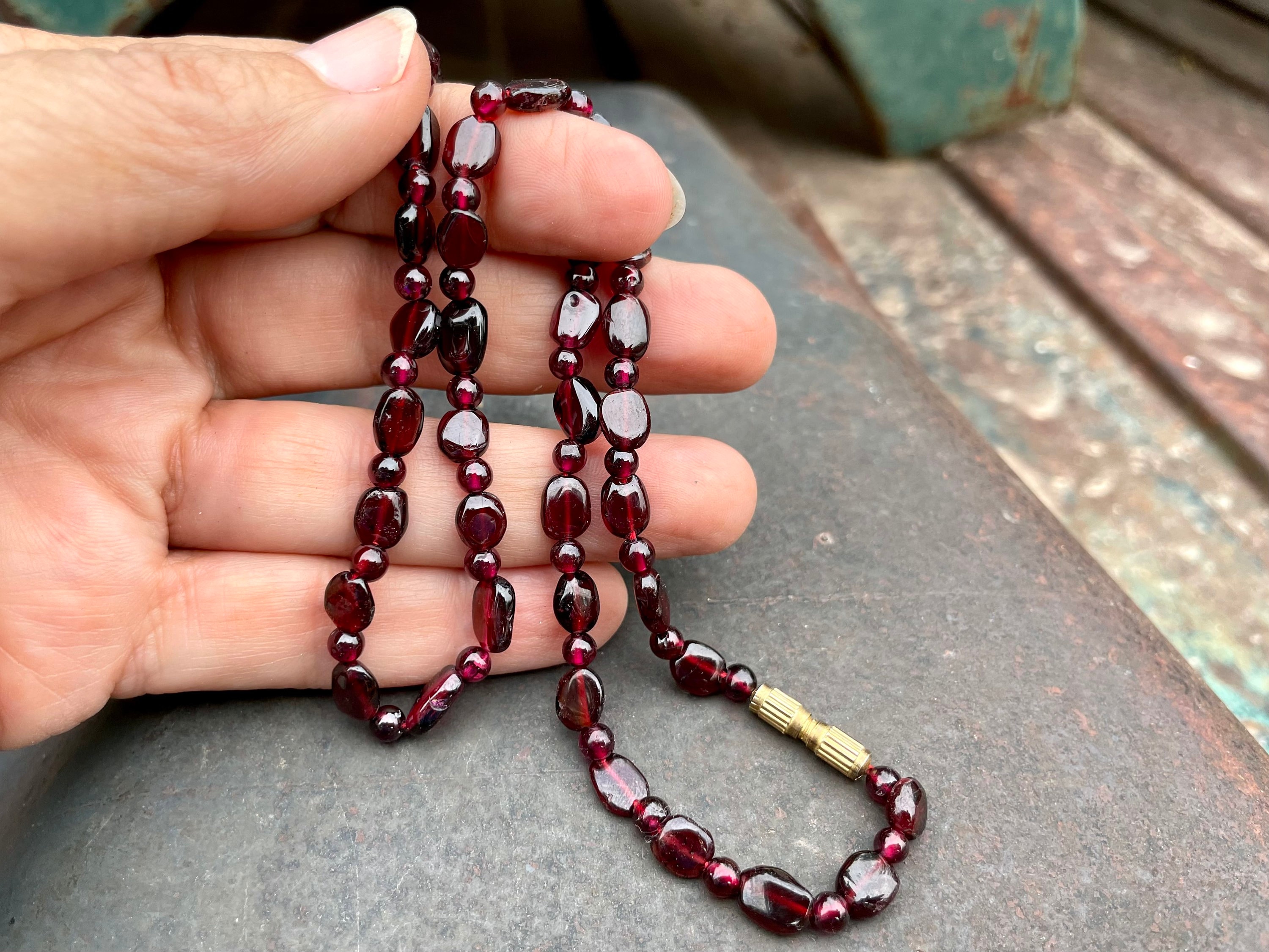 Red Bead Necklace Small