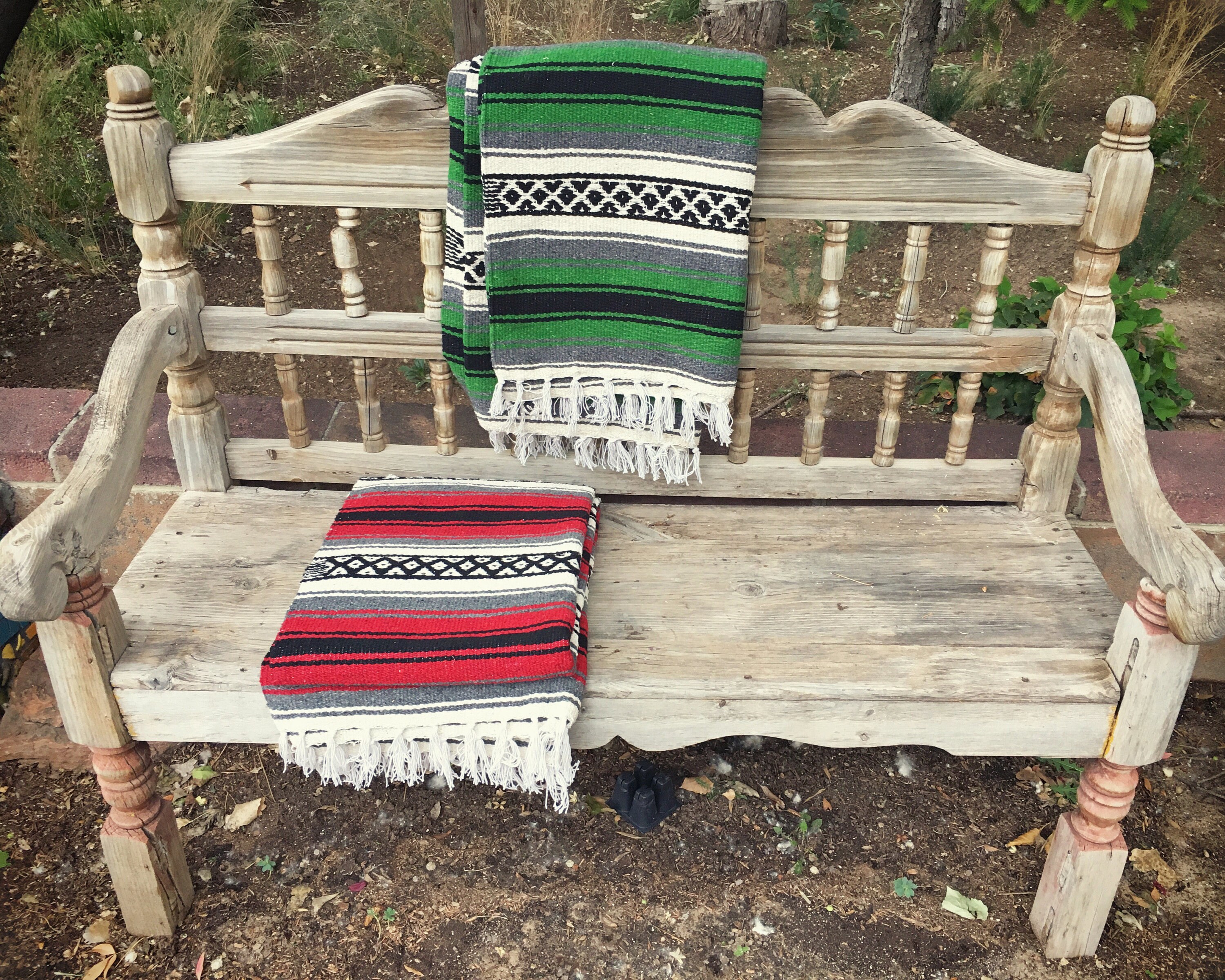 Vintage woven Mexican blanket, bohemian decor, hippie decor, yoga