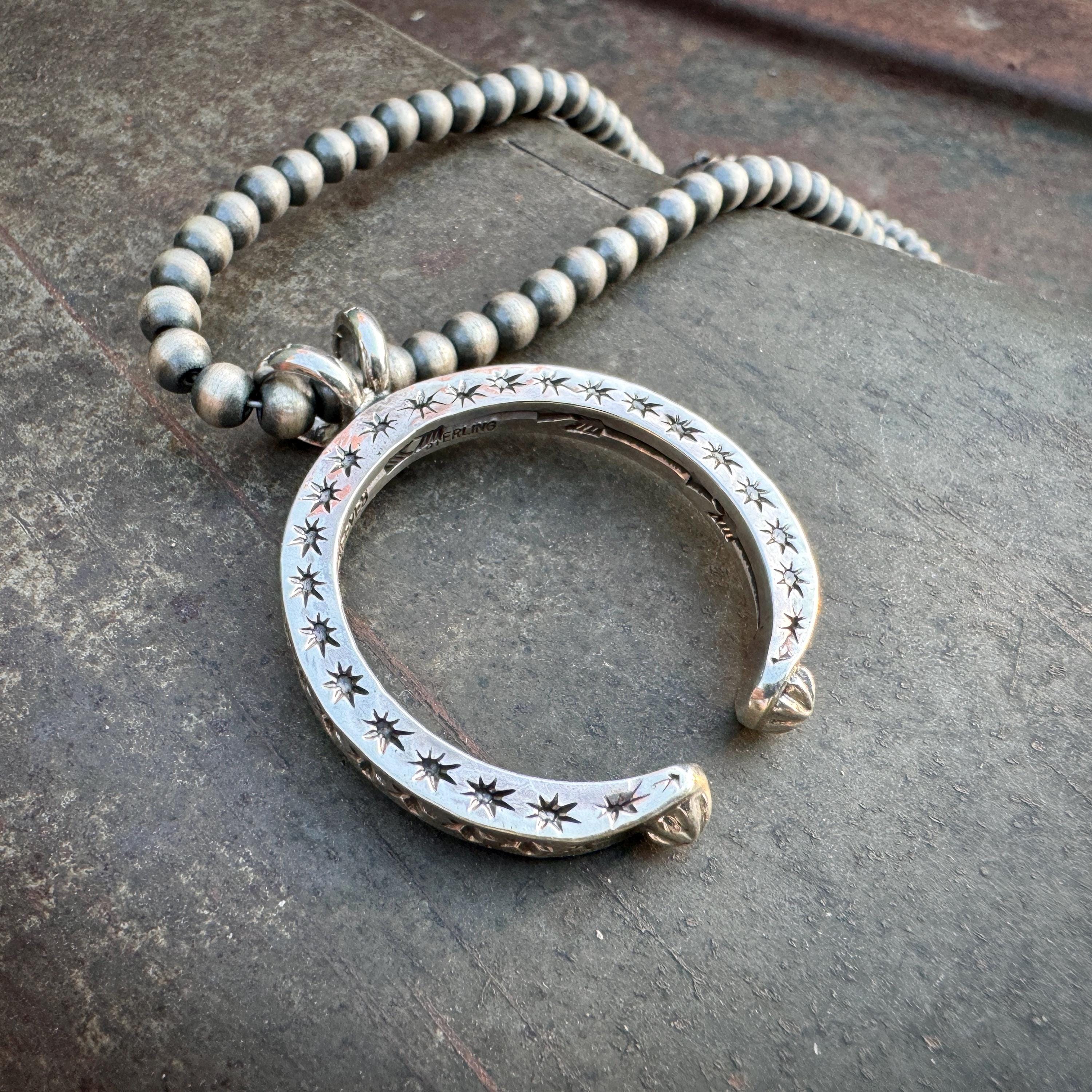 Rare Vintage Native American Navajo Signed Sterling Silver Naja Sunshine Reeves Necklace Rare Vintage Native American Navajo Signed Sterling Silver Naja Sunshine Reeves Necklace