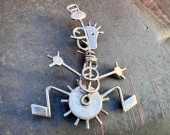 1992 Sterling Silver Pin "YIKES" by Steven Guarnaccia for ACME Studios