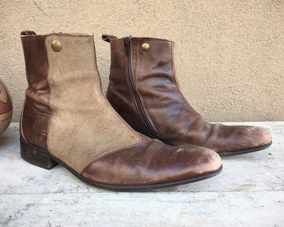 John Fluevog Winklepicker Zip Up Ankle Boots Mens Size 6 (Women 8 to 8. ...