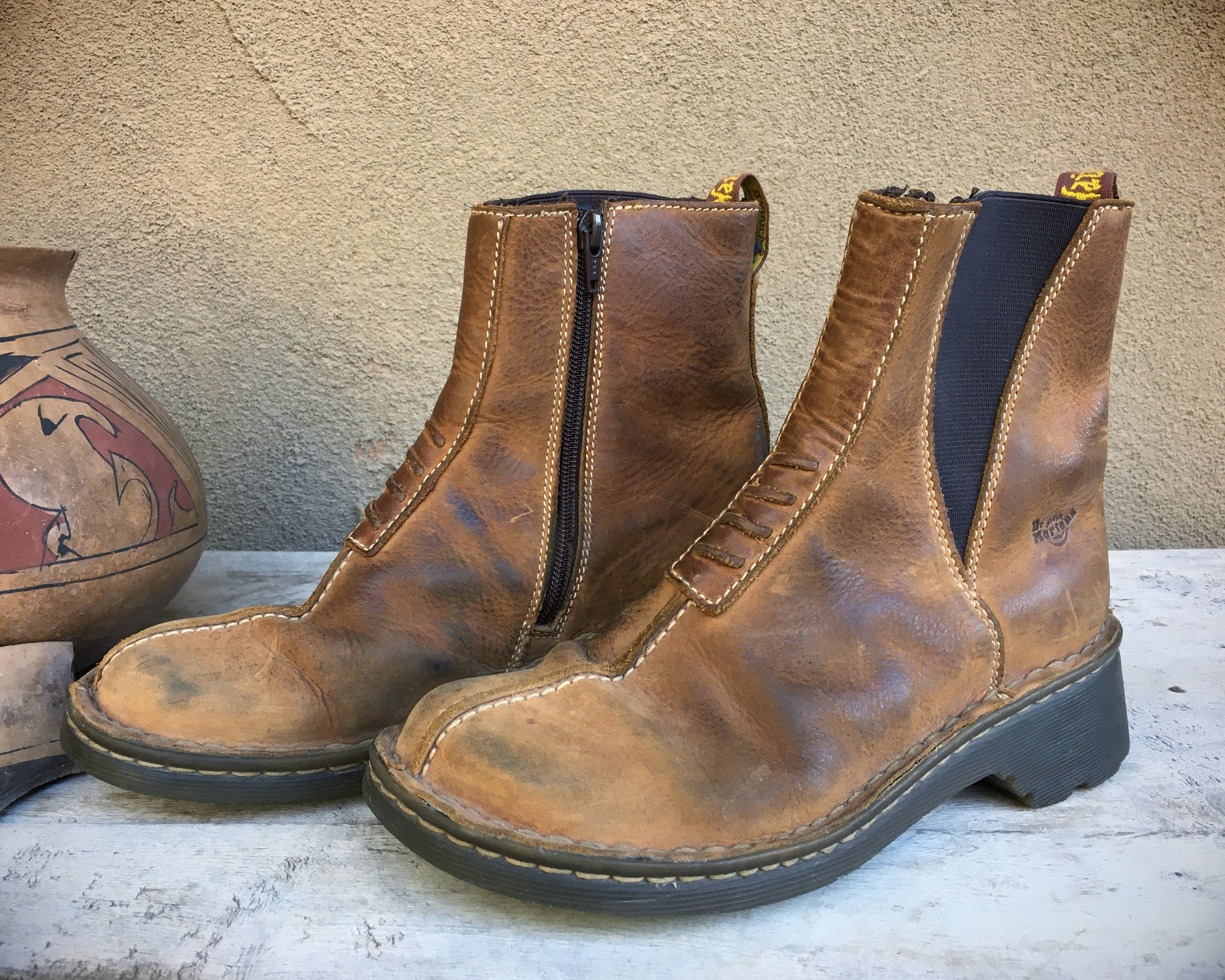 Vintage Dr Martens Boots ZipUp UK Size 5 US Men Size 6 US