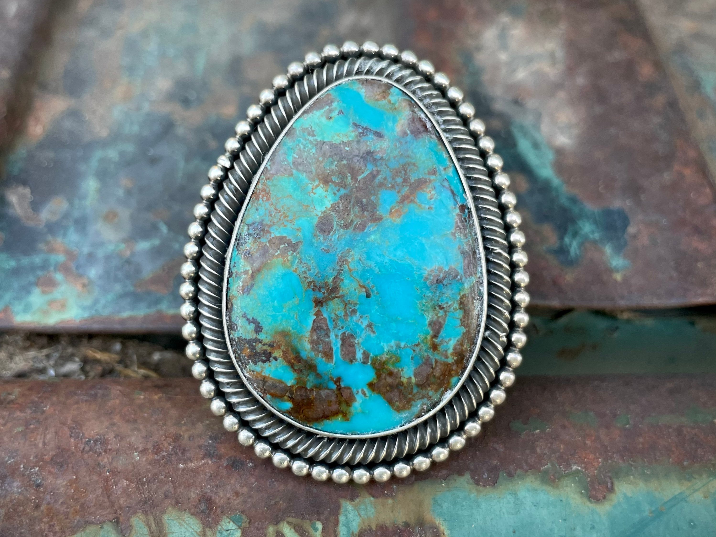 Native American So Heavy Huge Monument Valley Sterling Silver Turquoise Bracelet Cuff Native American So Heavy Huge Monument Valley Sterling Silver Turquoise Bracelet Cuff