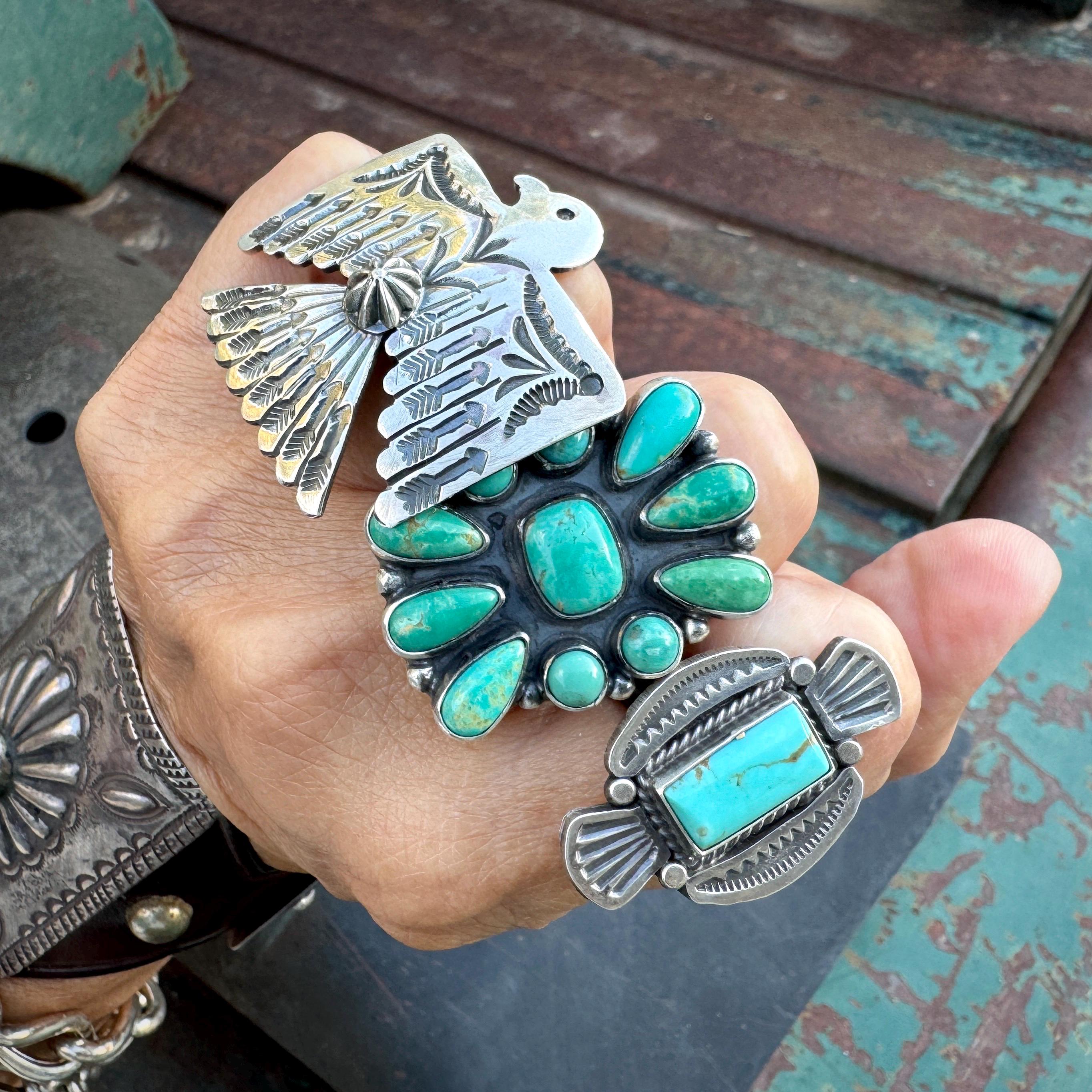 Navajo Sunshine Reeves Sterling Silver Thunderbird Ring Navajo Sunshine Reeves Sterling Silver Thunderbird Ring