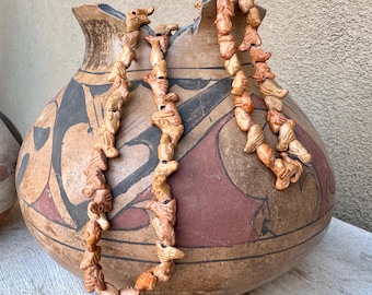 Oaxaca Terracotta Pottery Bird Bead Necklace Approx 31" No Closure