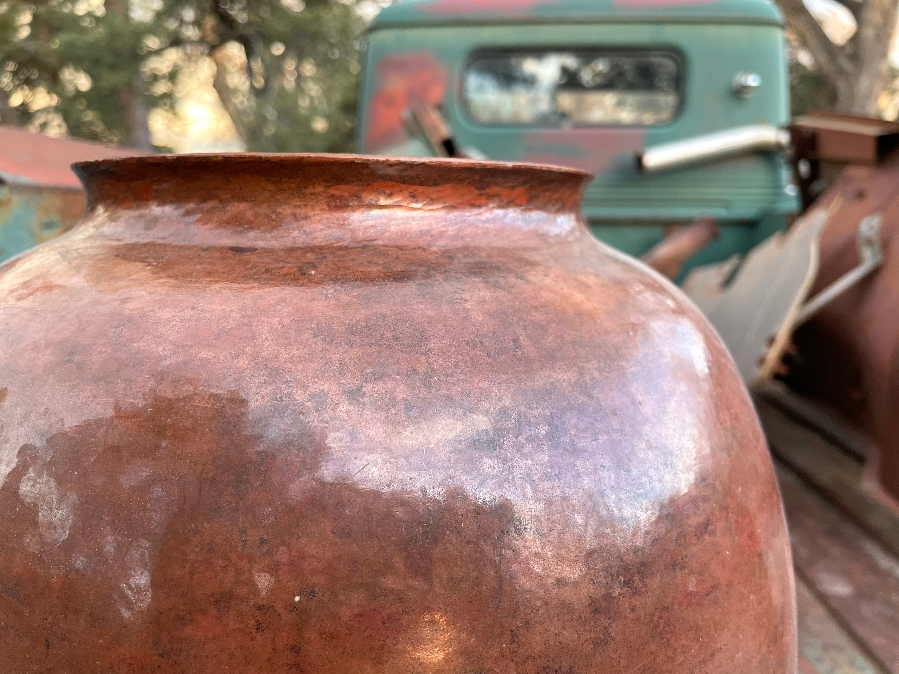 Vintage 15 Tall Hand Copper Vase from Santa Clara de Cobre