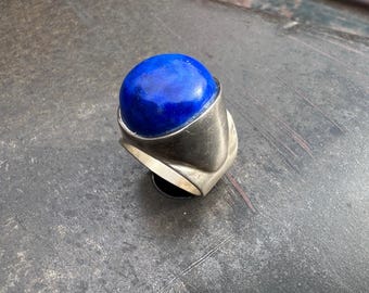 Sterling Silver Lapis Lazuli Ring Approx Size 7, Desert Rose Trading