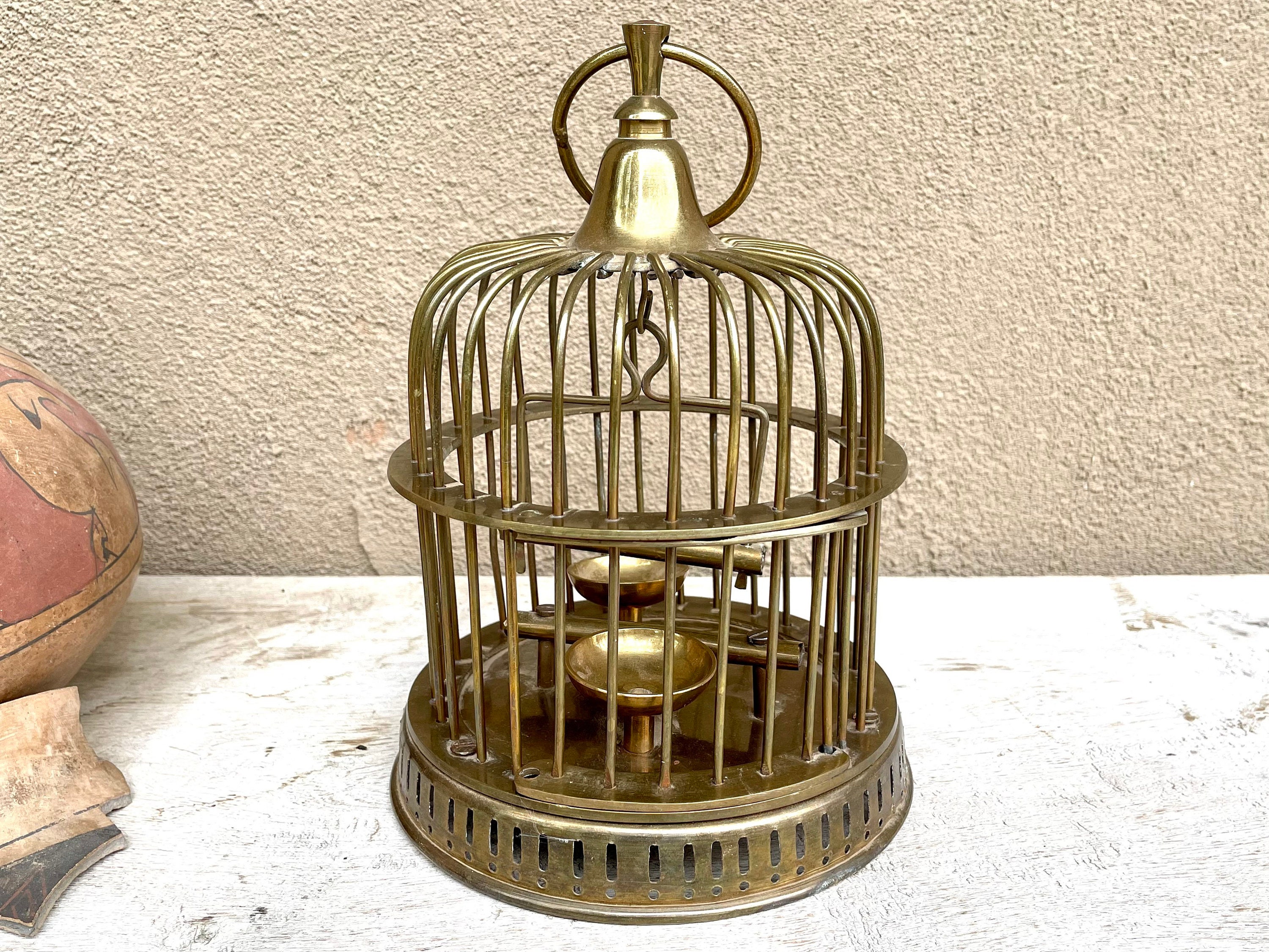 Small Vintage Solid Brass Bird Cage for Hanging, Decorative Birdcage for  Wedding Decoration