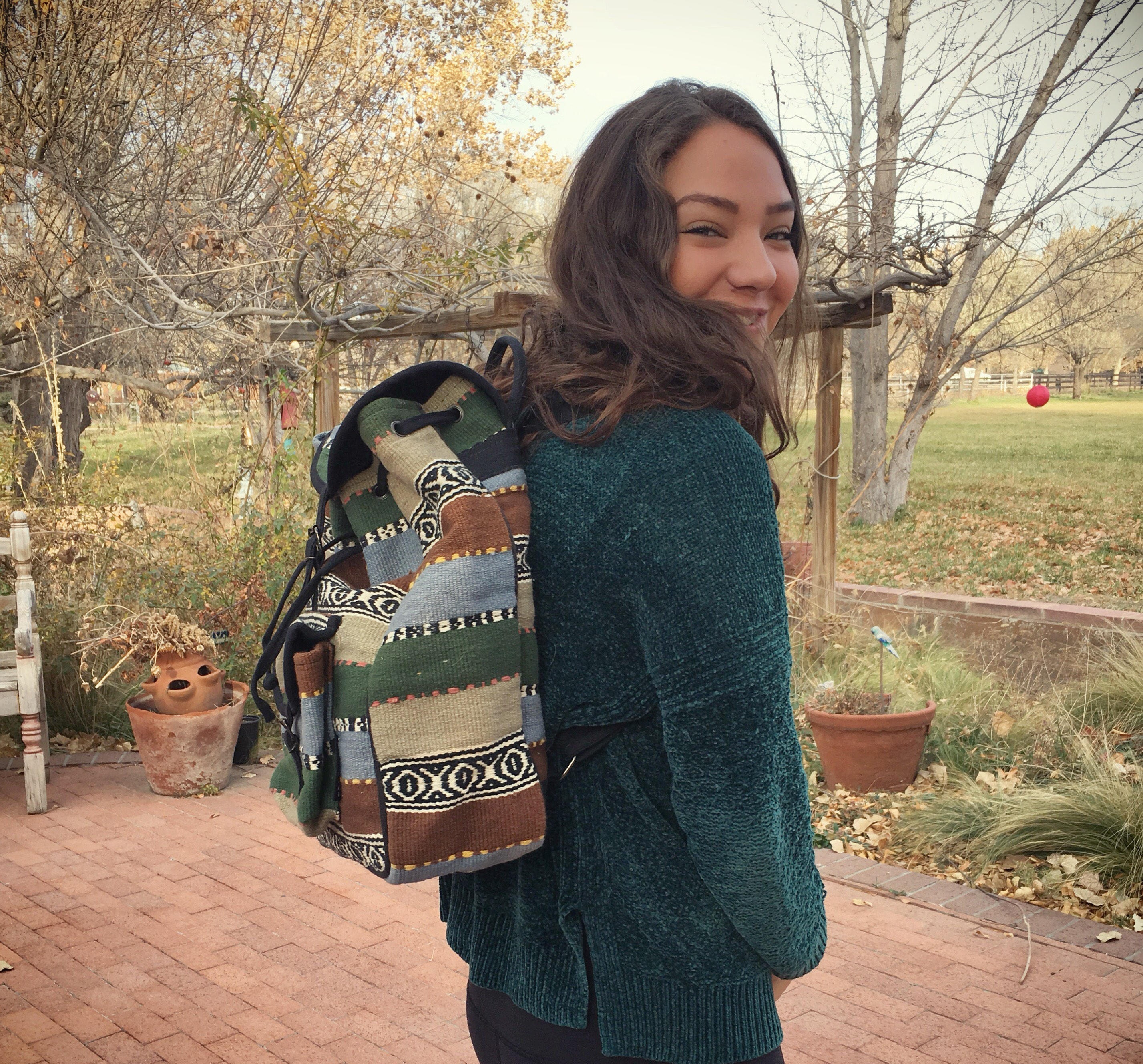 Chic Woven Brown Backpack The Woven Backpack, Handmade Woven Leather Backpack - MILANER main image 2