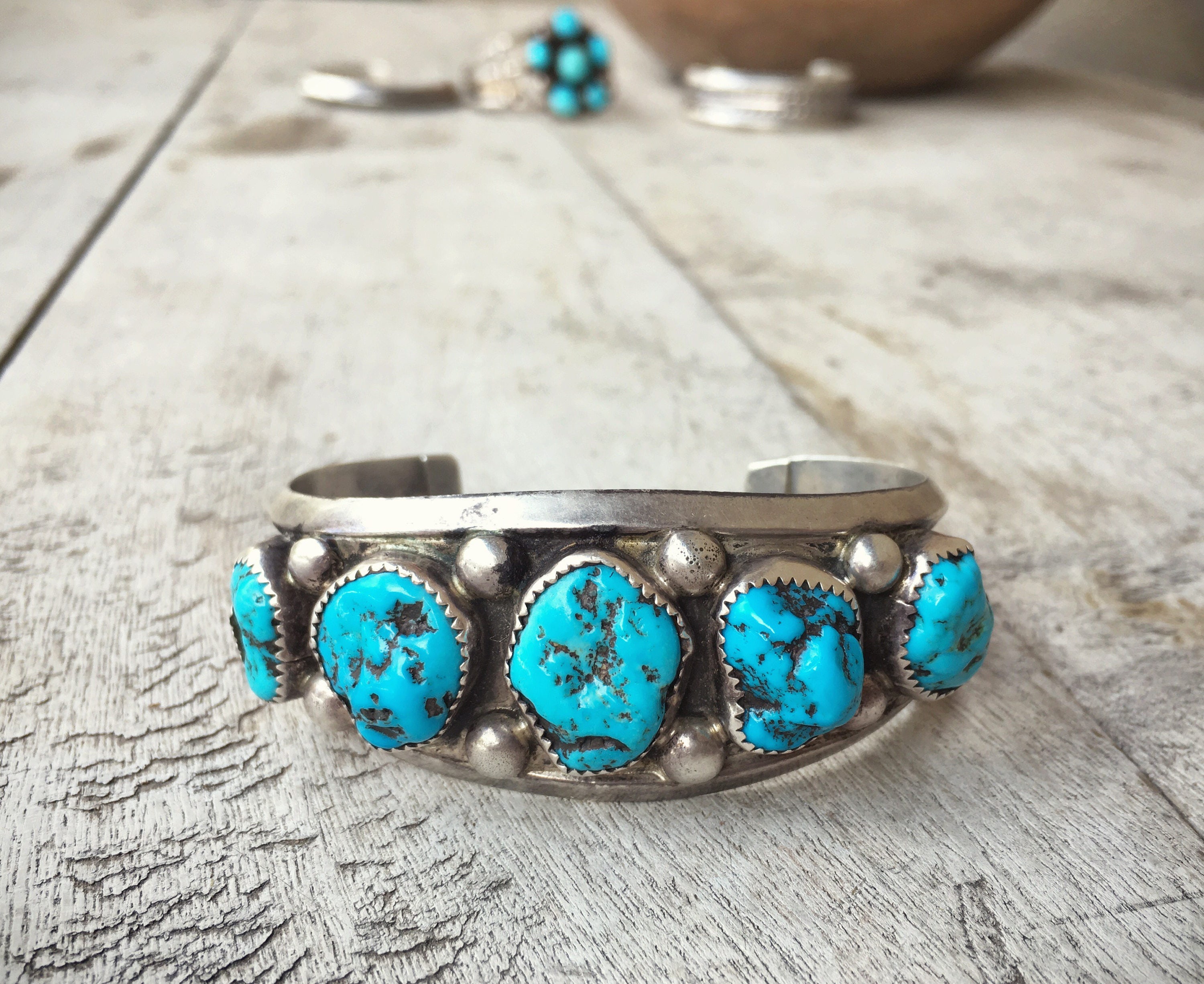 Now That Is A Big Navajo Turquoise Native American Jewelry Silver Bracelet Now That Is A Big Navajo Turquoise Native American Jewelry Silver Bracelet