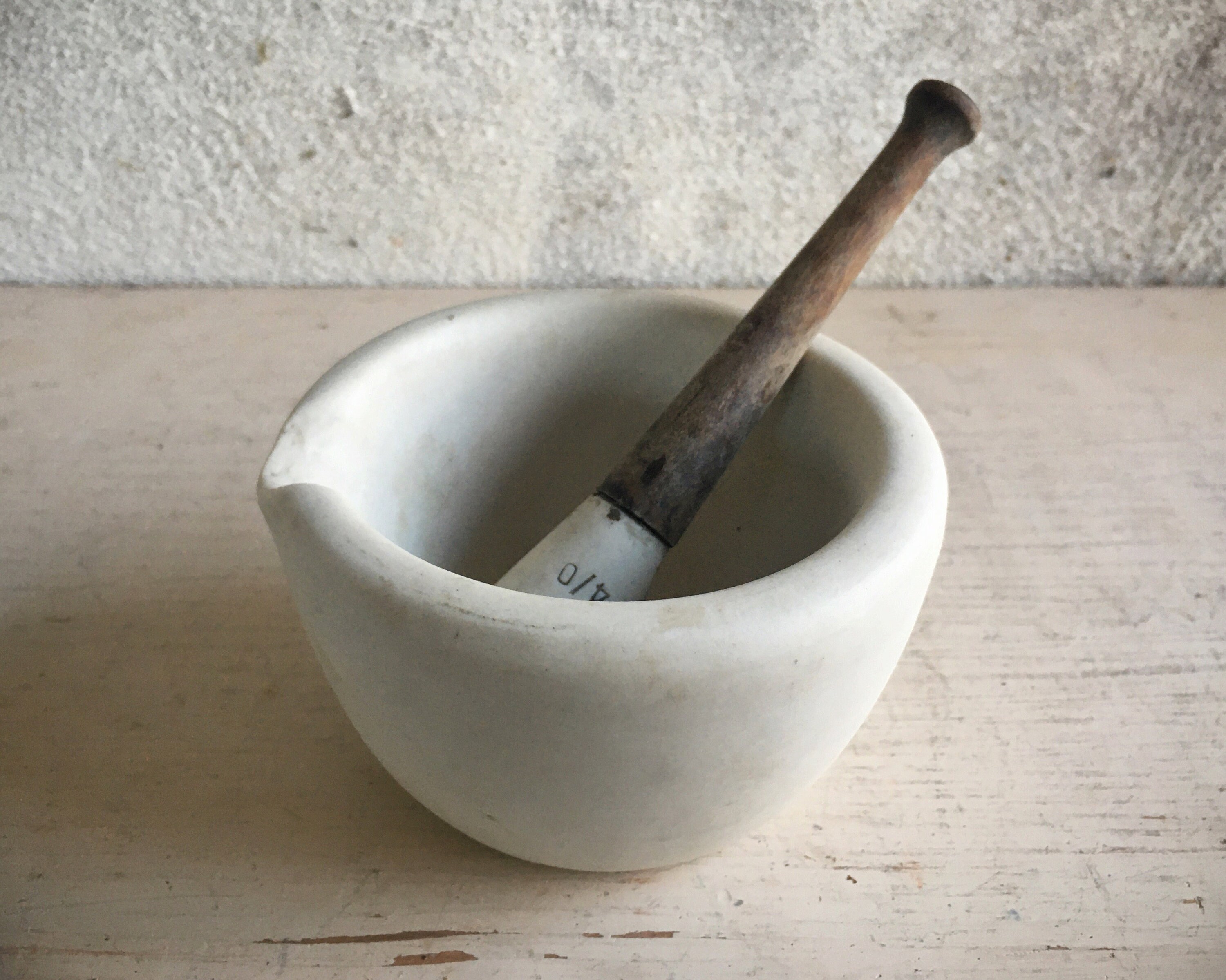 Vintage Standard Trenton 4 Stoneware Mortar & Pestle Apothecary, Gifts