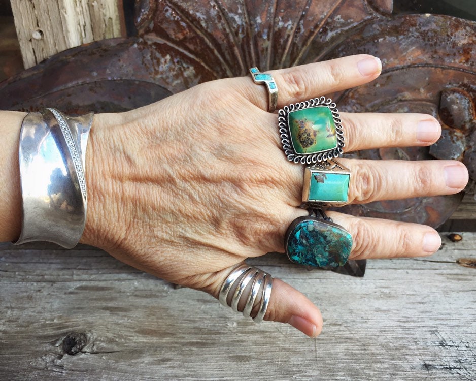 Fred Harvey Era Vintage Turquoise Ring for Men Bell Trading