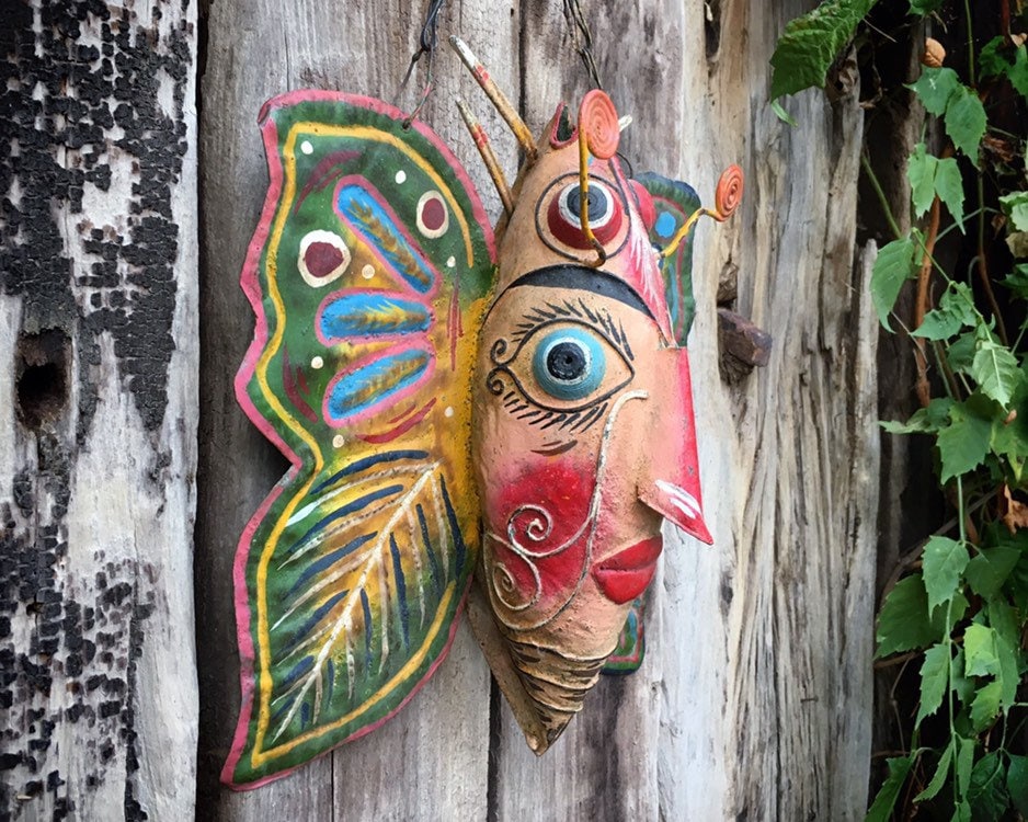 Vintage Set of 3 Brass Butterfly Wall Hangings