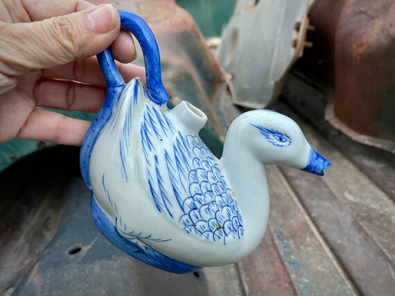 Porzellantier Entenfamilie groß Keramik Deko Koi Asiatika