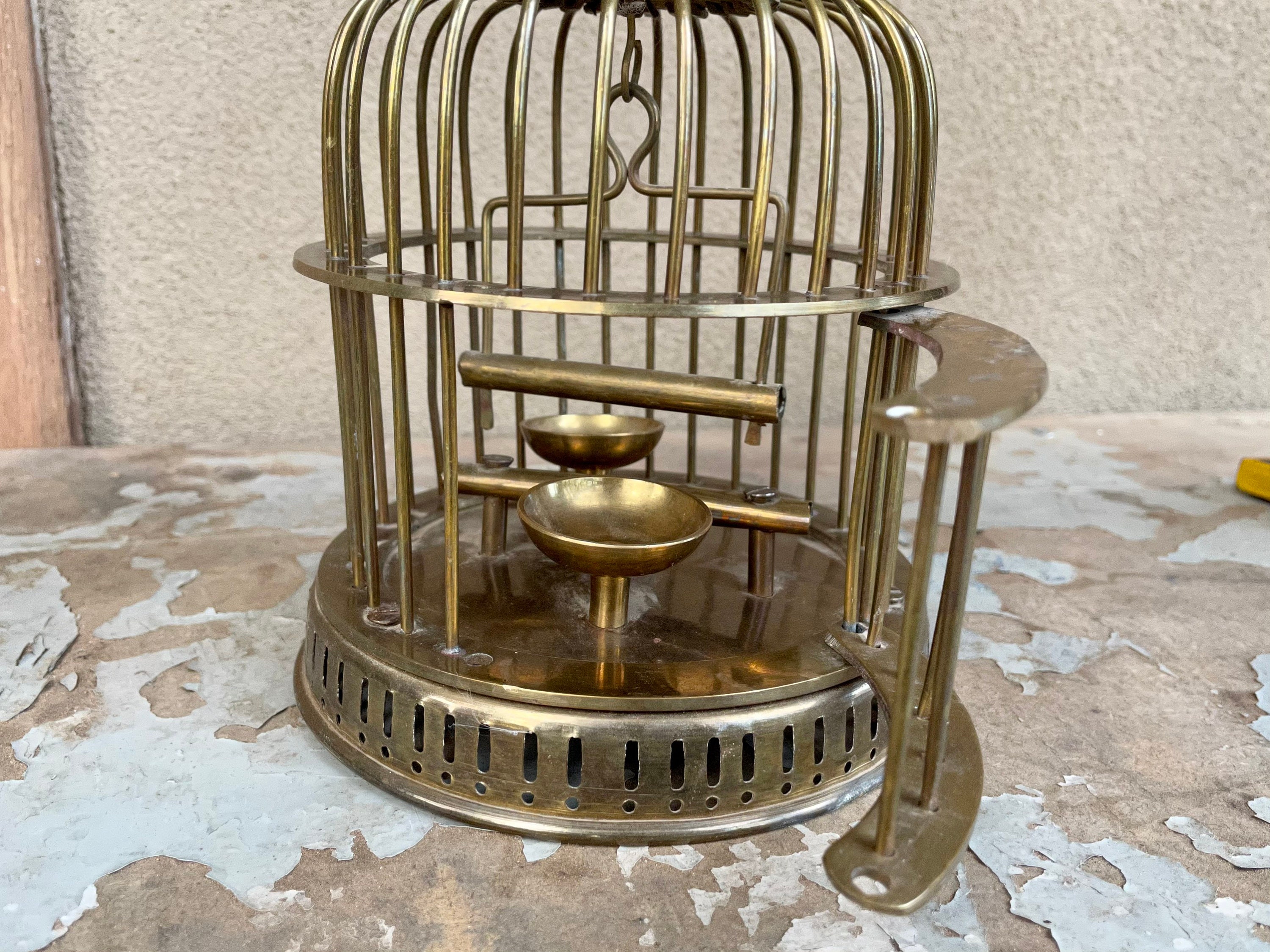 VINTAGE BRASS BIRD CAGE