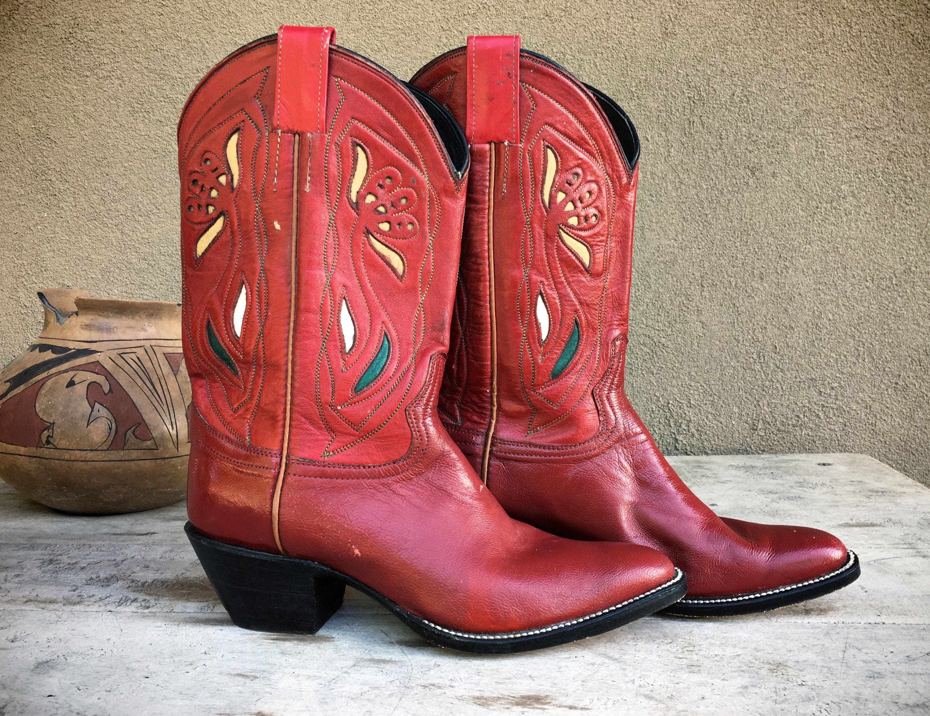 red boots women