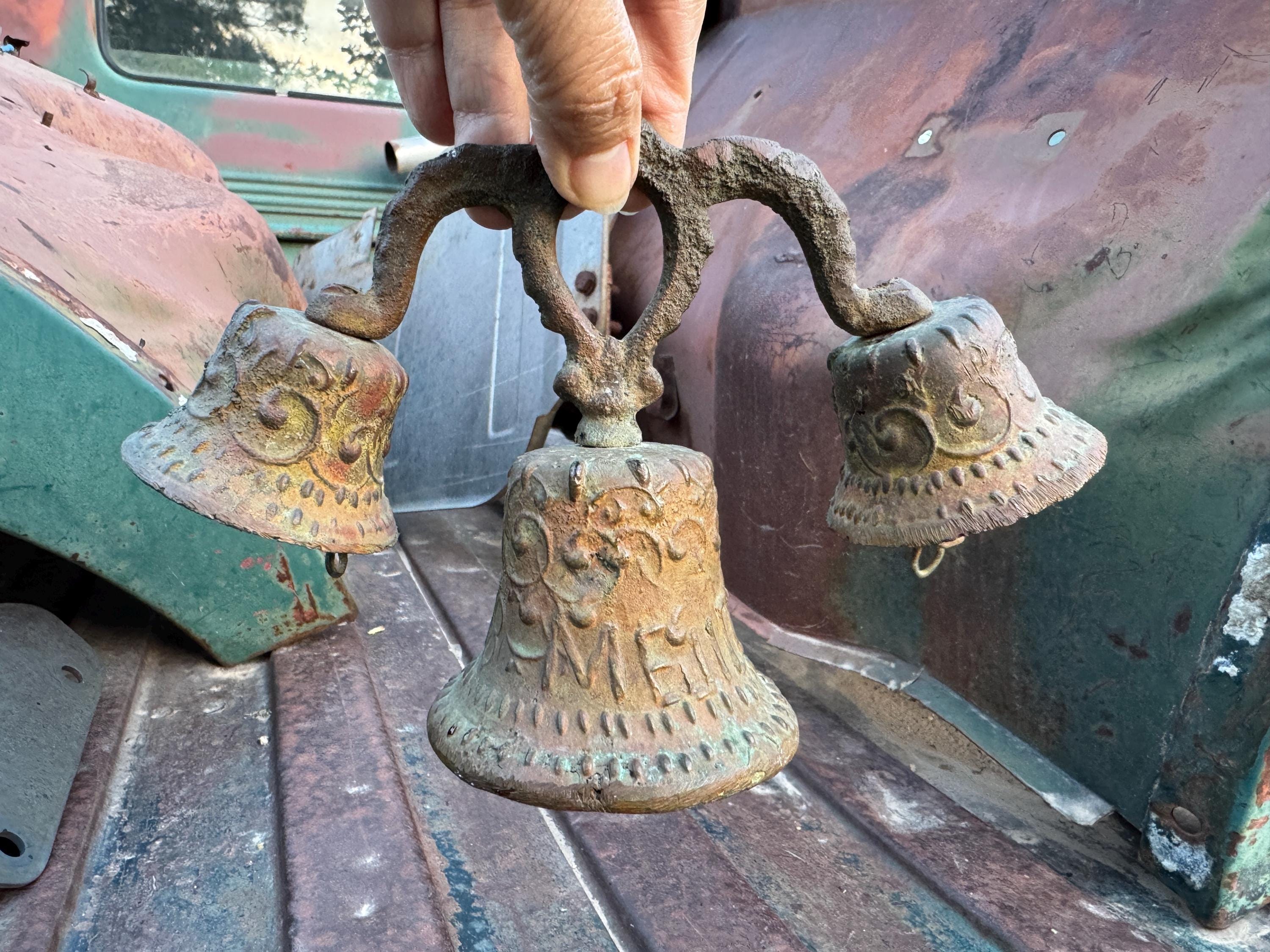 Old Triple Mission Bell Spanish Colonial Church Monastery