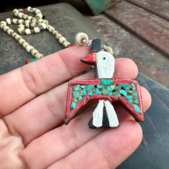 Native American Marvelous Vintage Santo Domingo Rare Early Gypsum Sterling Silver Necklace Native American Marvelous Vintage Santo Domingo Rare Early Gypsum Sterling Silver Necklace