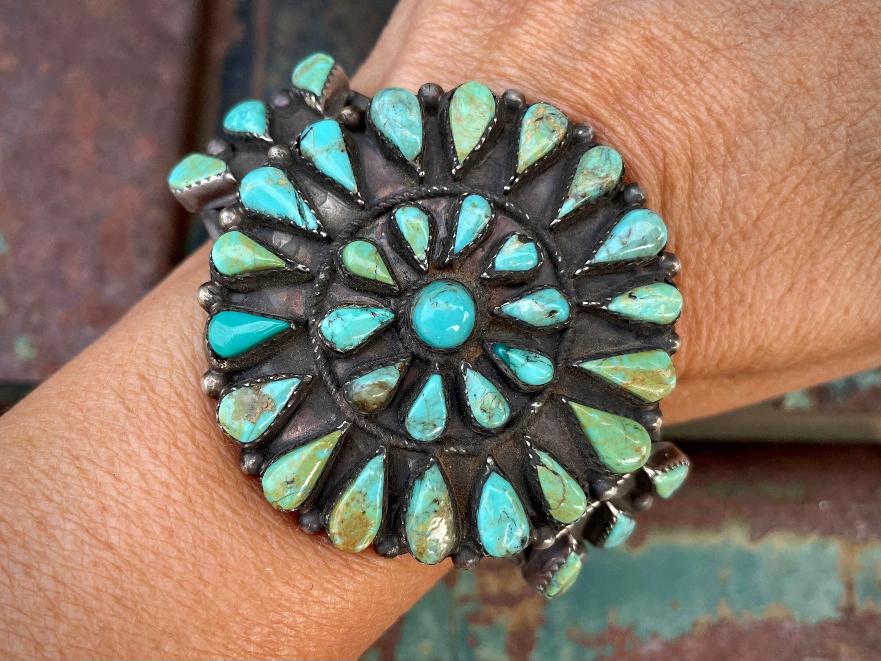 Zuni Turquoise Zig Zag Cuff by Kallestewas – Indian Traders (L7 Enterprises)