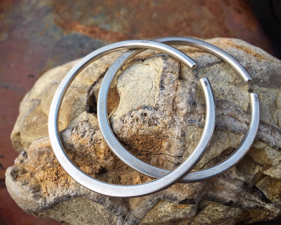 Large Sterling Silver Hoop Ear Cuff for Ear Cartilage, Big Hoop Ear