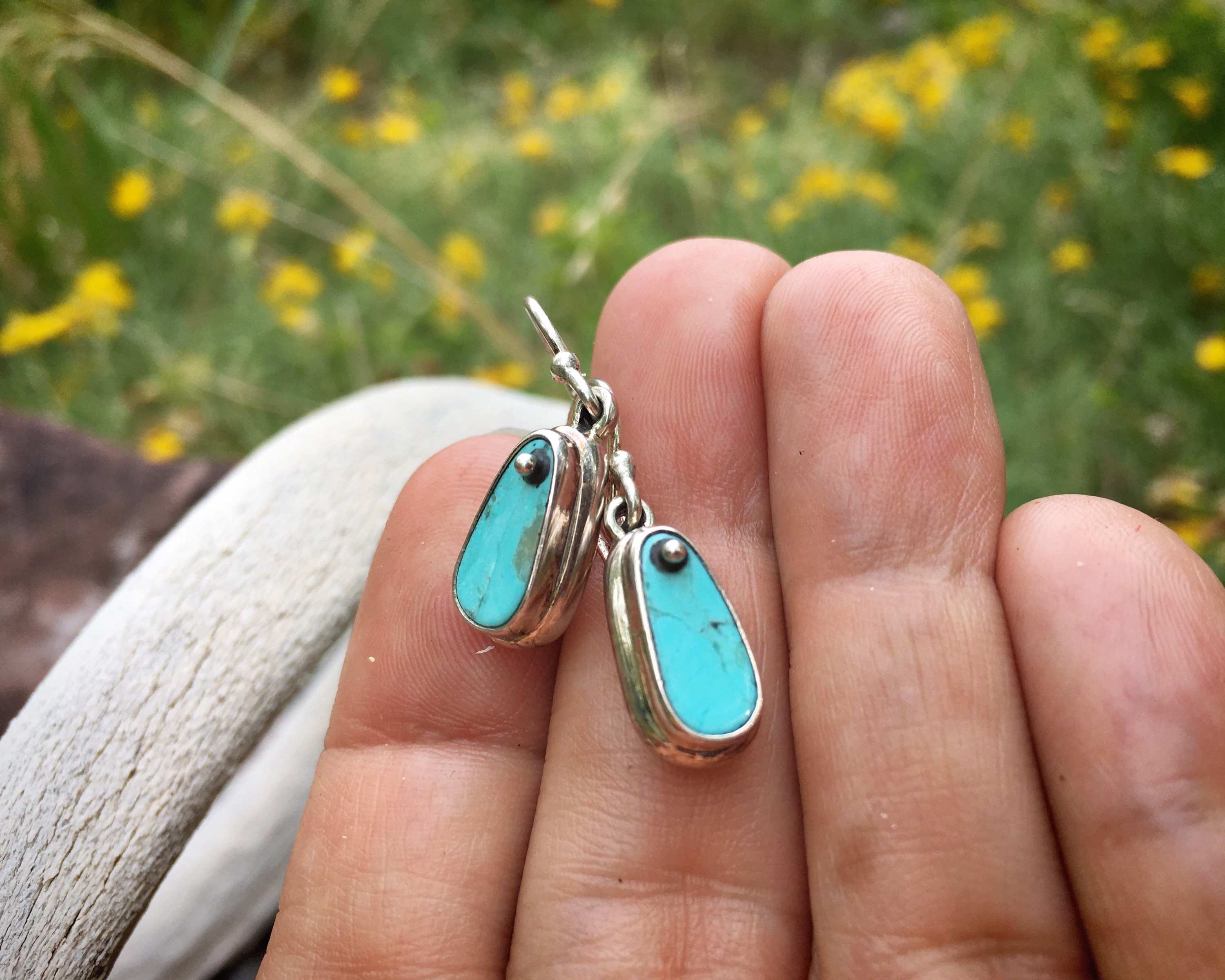 Turquoise Stud Earrings - Azendi