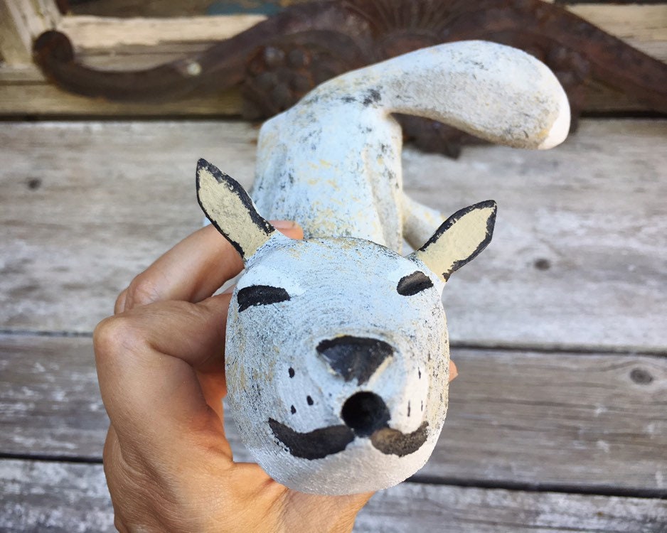 Folk Art Howling Coyote Painted Wood Carving by Joe Ortega, New Mexico Folk Art, Wolf Lover, Men ...