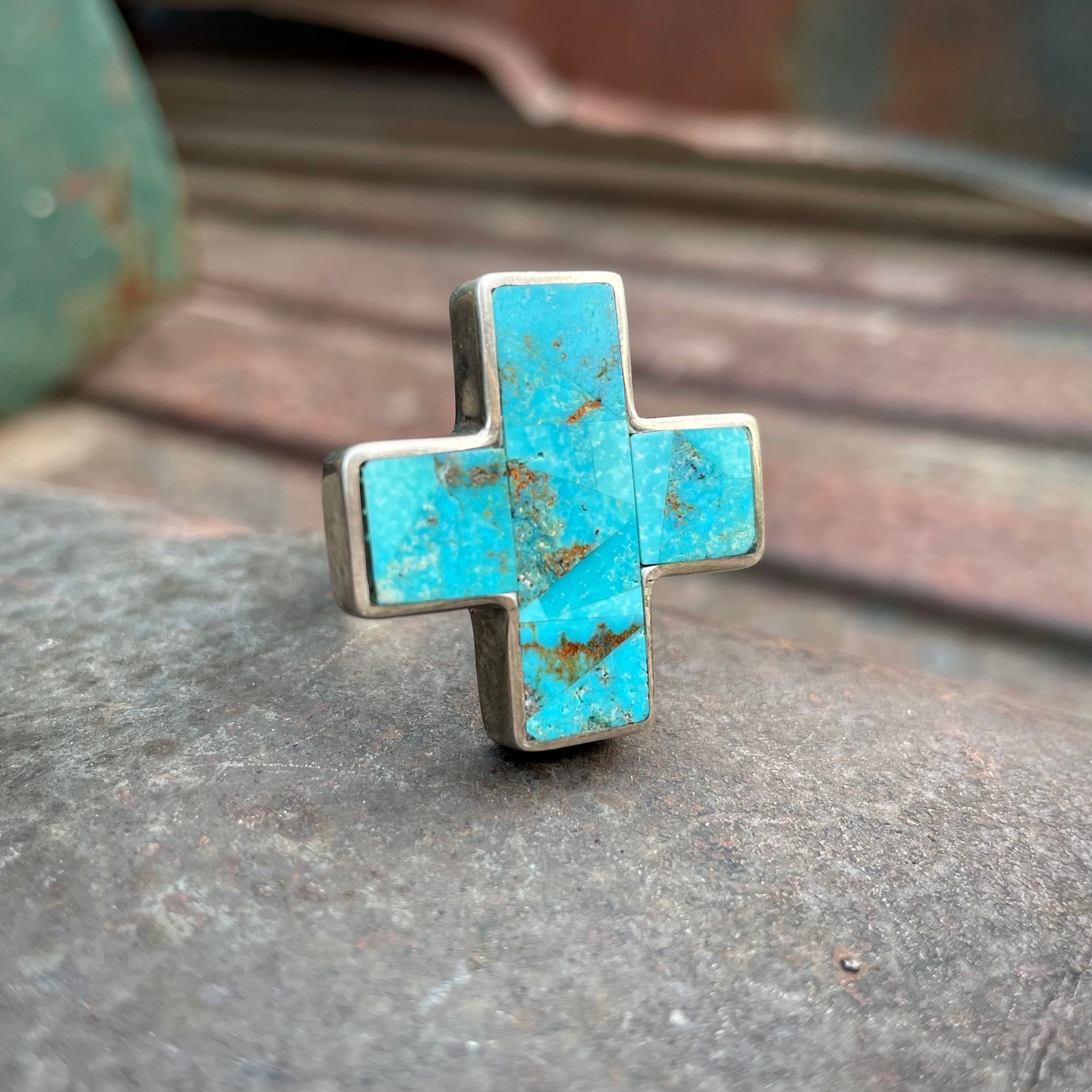 Marvelous Navajo Sterling Silver Crosses Ring Native American Marvelous Navajo Sterling Silver Crosses Ring Native American