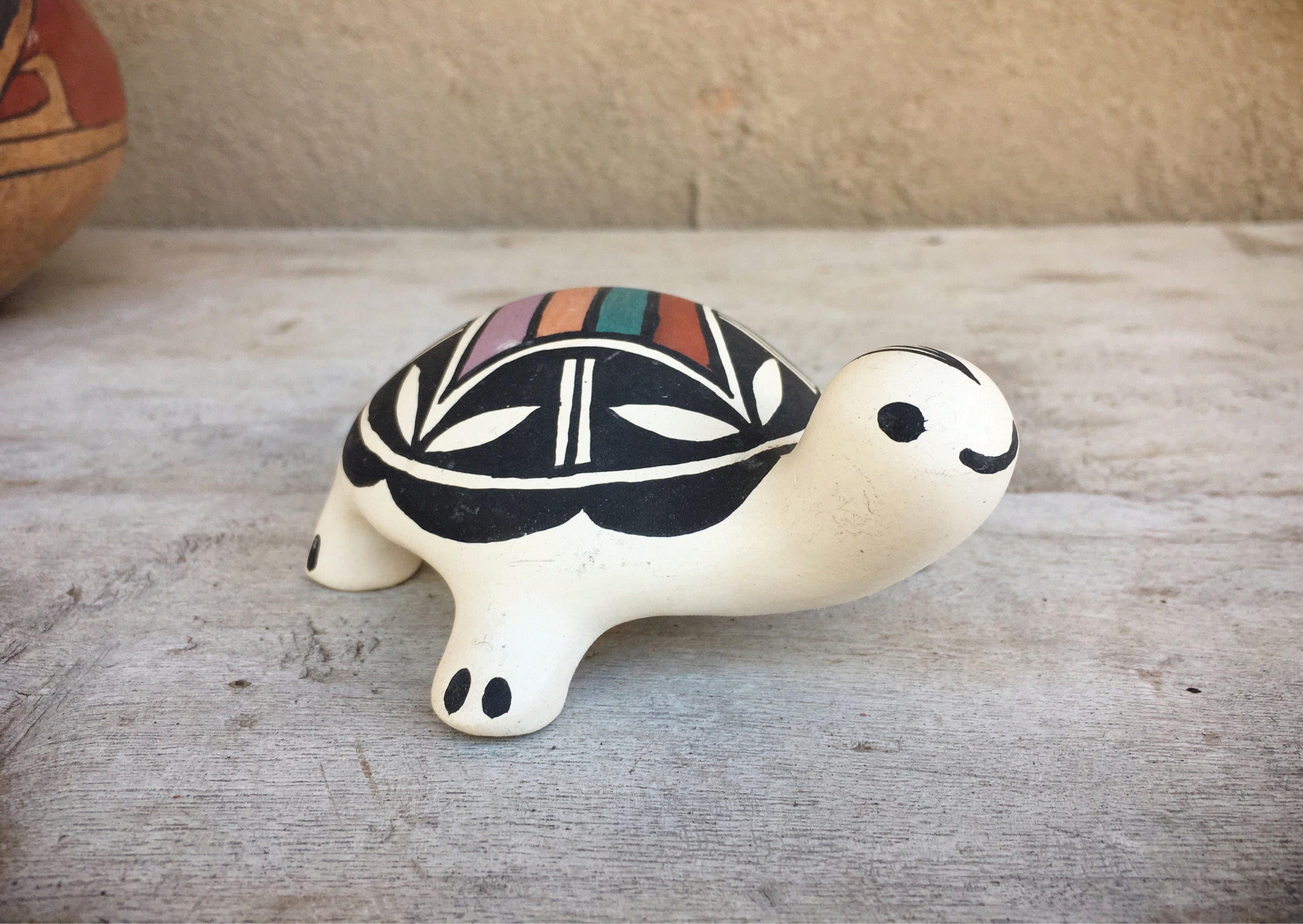 Pottery Turtle Figurine, Native American Indian Pottery