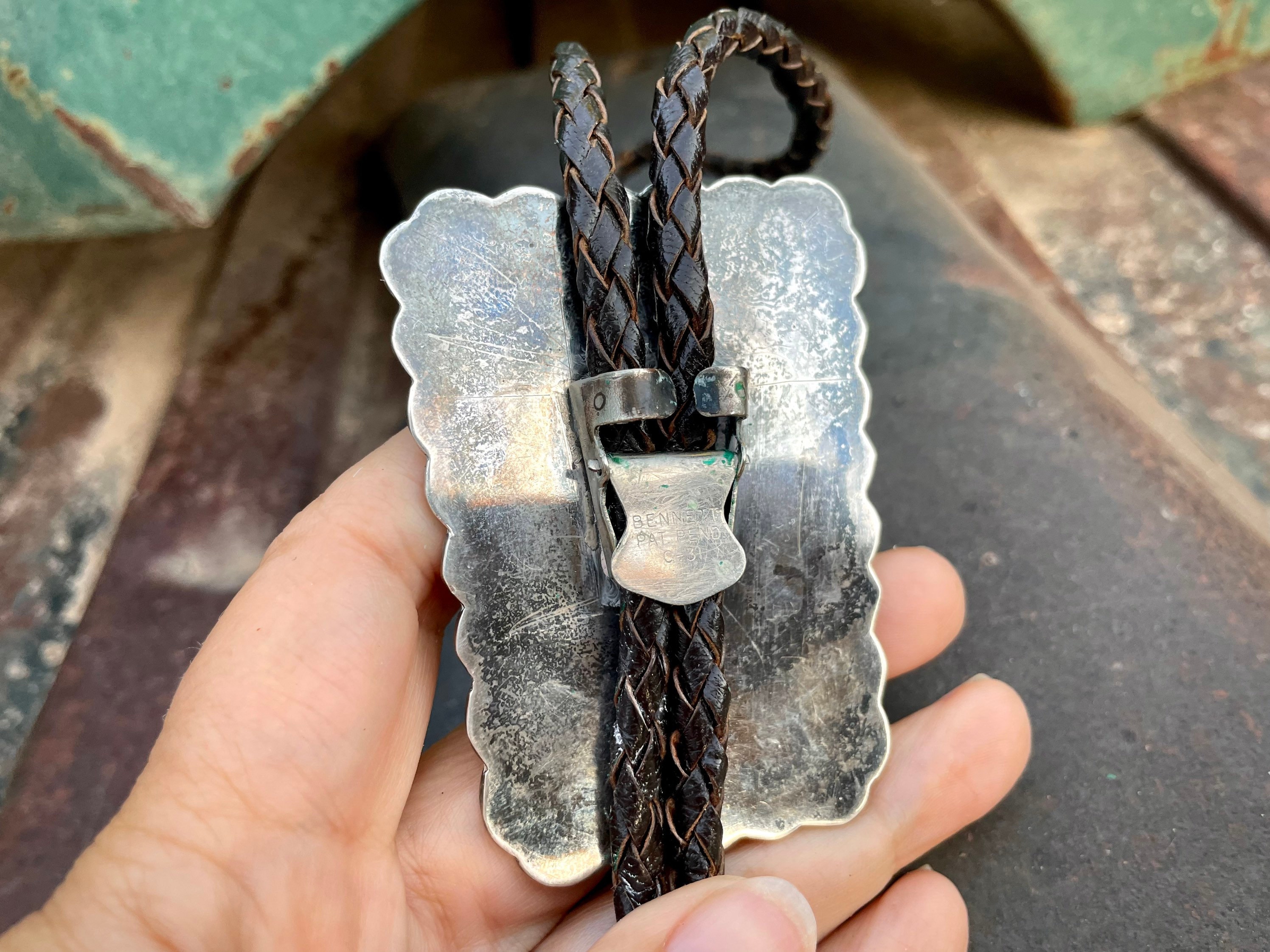 Electrifying Native American Navajo Morenci Turquoise Sterling Silvler Bolo Tie Electrifying Native American Navajo Morenci Turquoise Sterling Silvler Bolo Tie