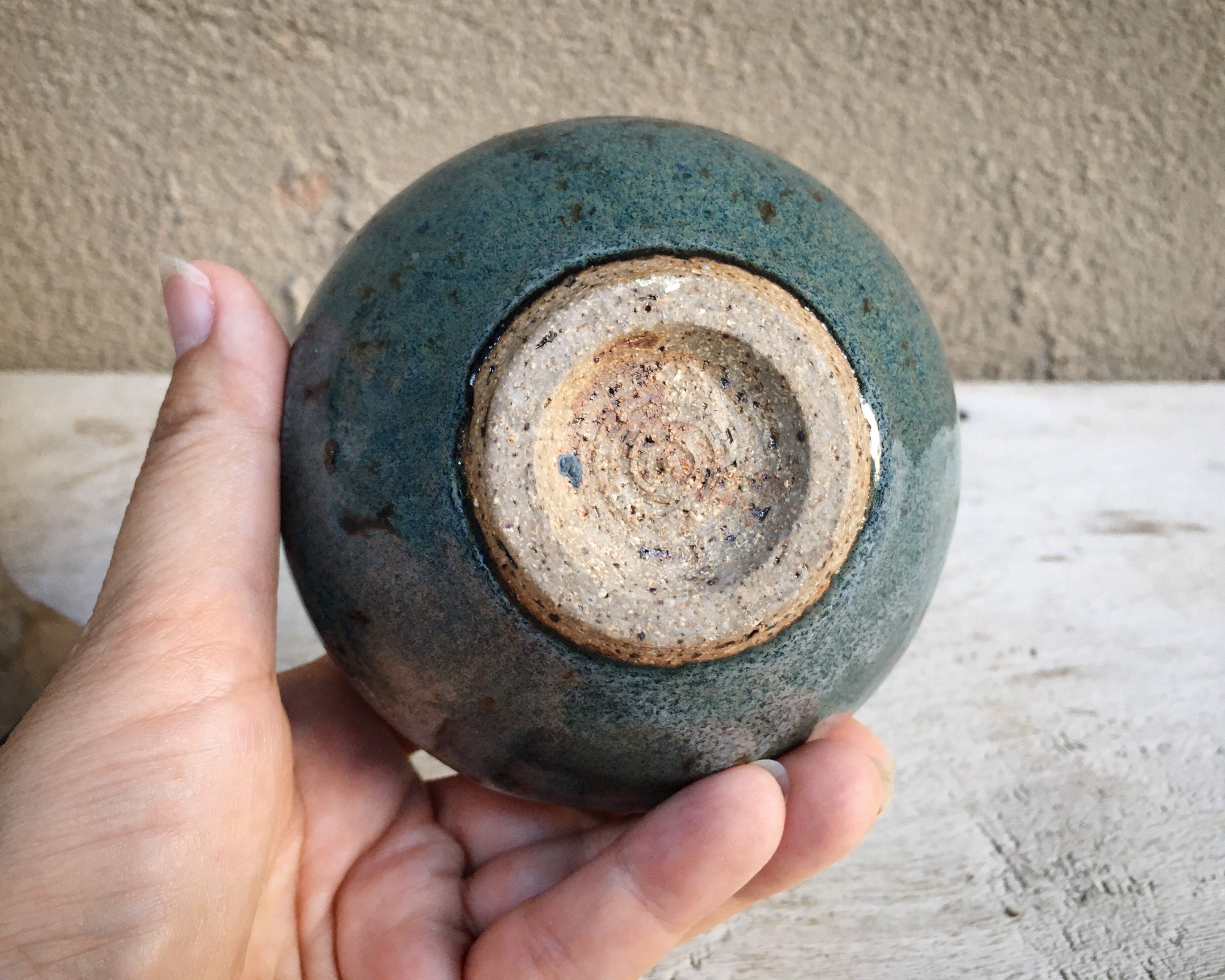 Blue Glaze Studio Pottery Bud Vase, Vintage Hand Thrown Weed Pot Dry ...