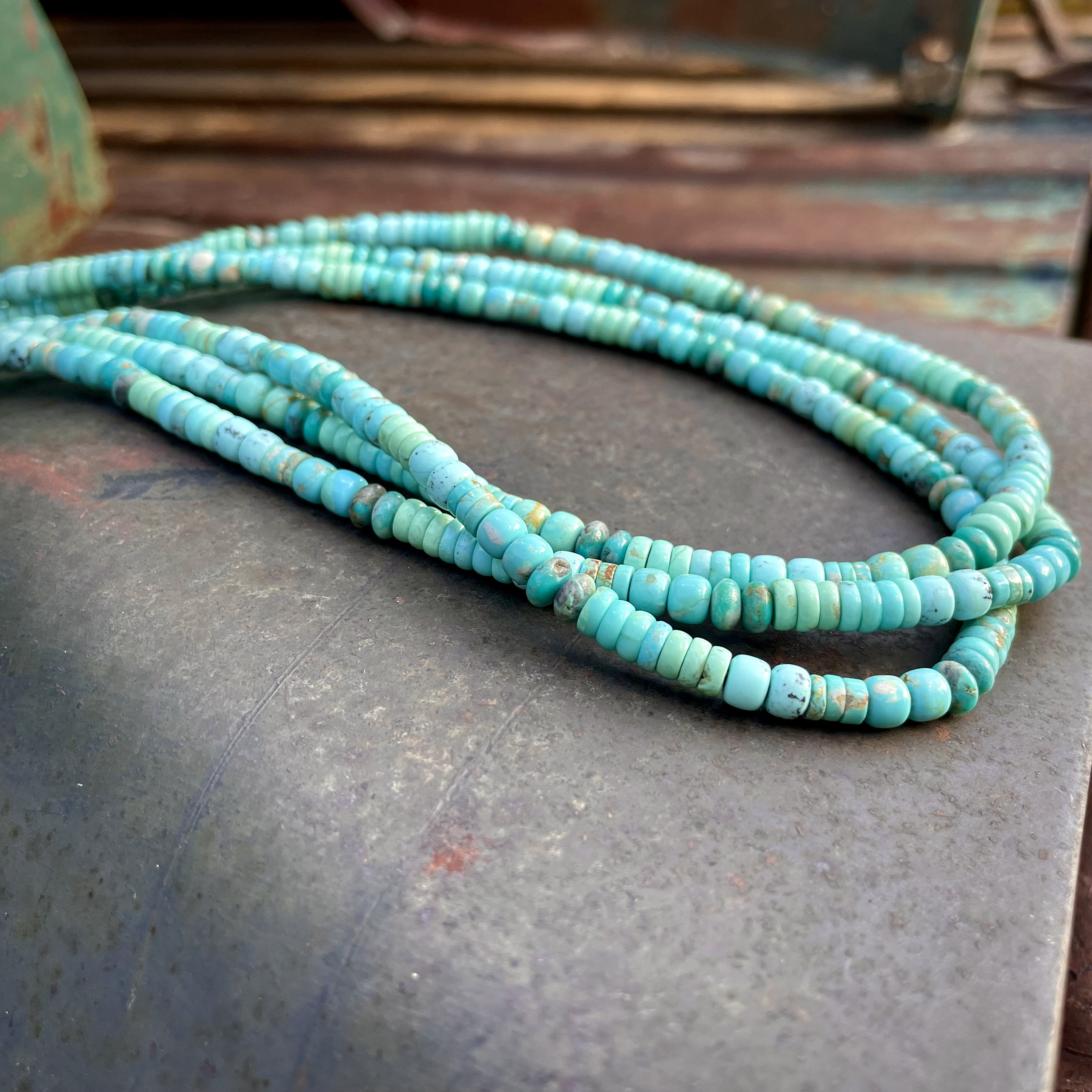 1920's blue Czech crystal bead necklace Prague flea market jewelry - Ruby  Lane