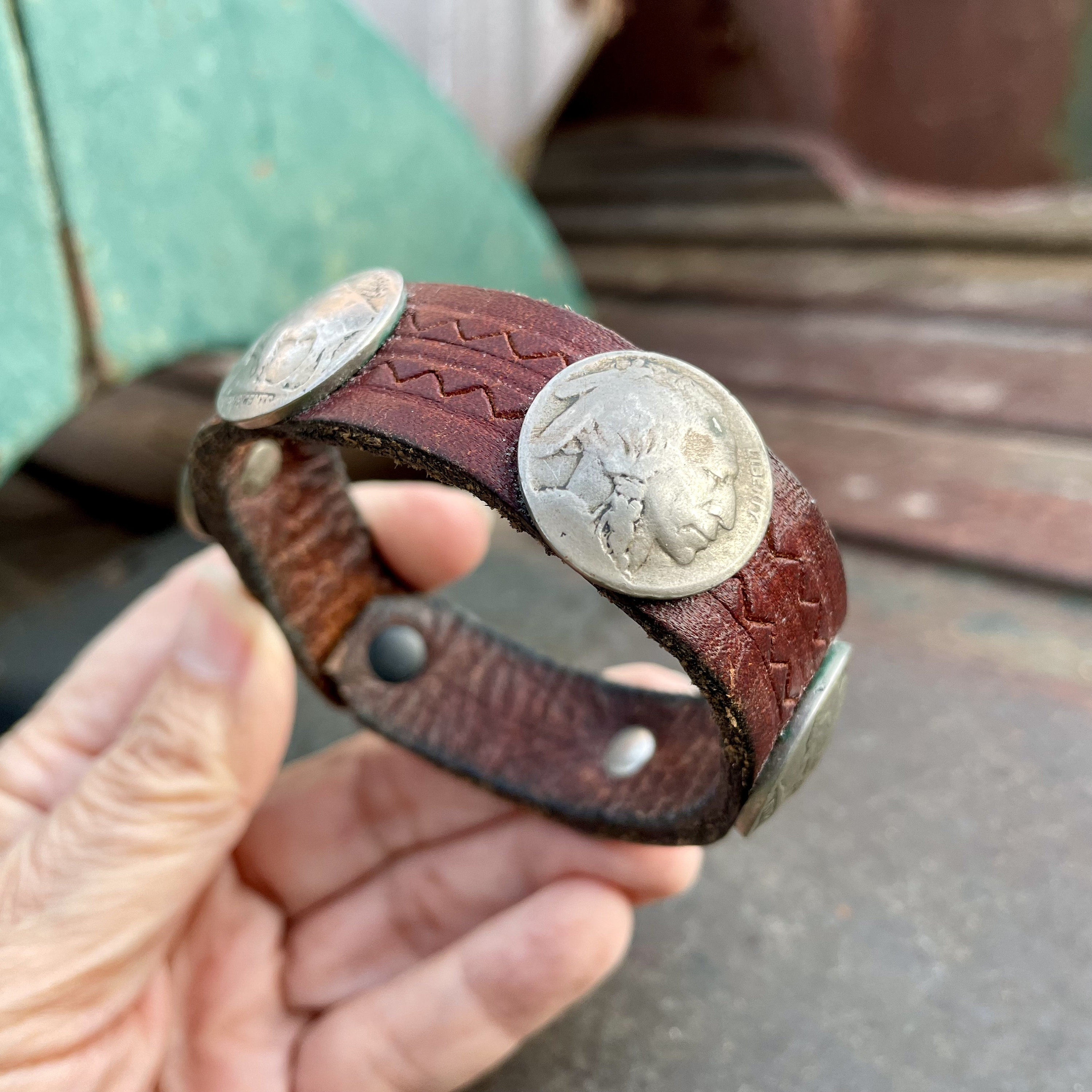 Early Triple Button Vintage Native American Navajo 3 Sterling Silver Domes Bracelet Early Triple Button Vintage Native American Navajo 3 Sterling Silver Domes Bracelet