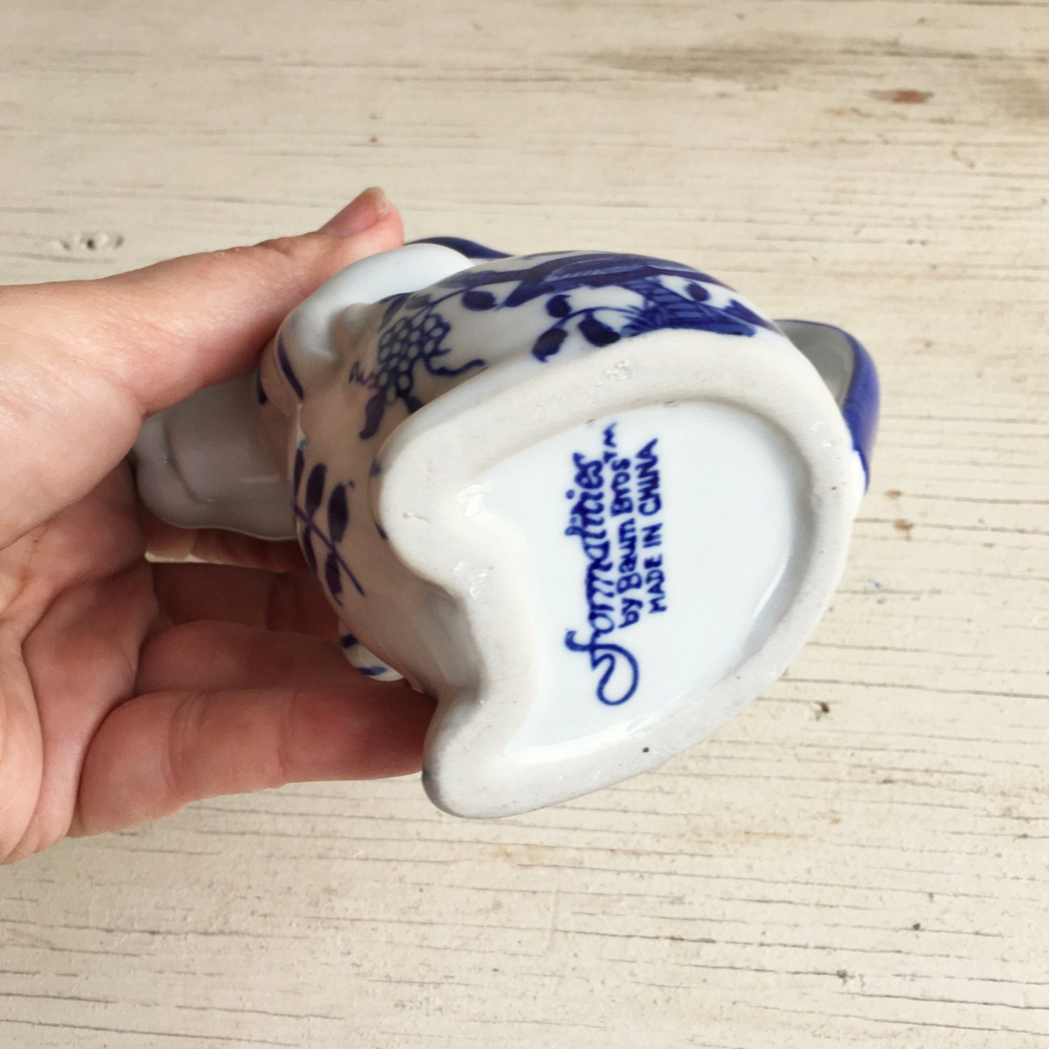 Vintage rabbit figurine creamer, ceramic bunny pitcher, rabbit decor ...