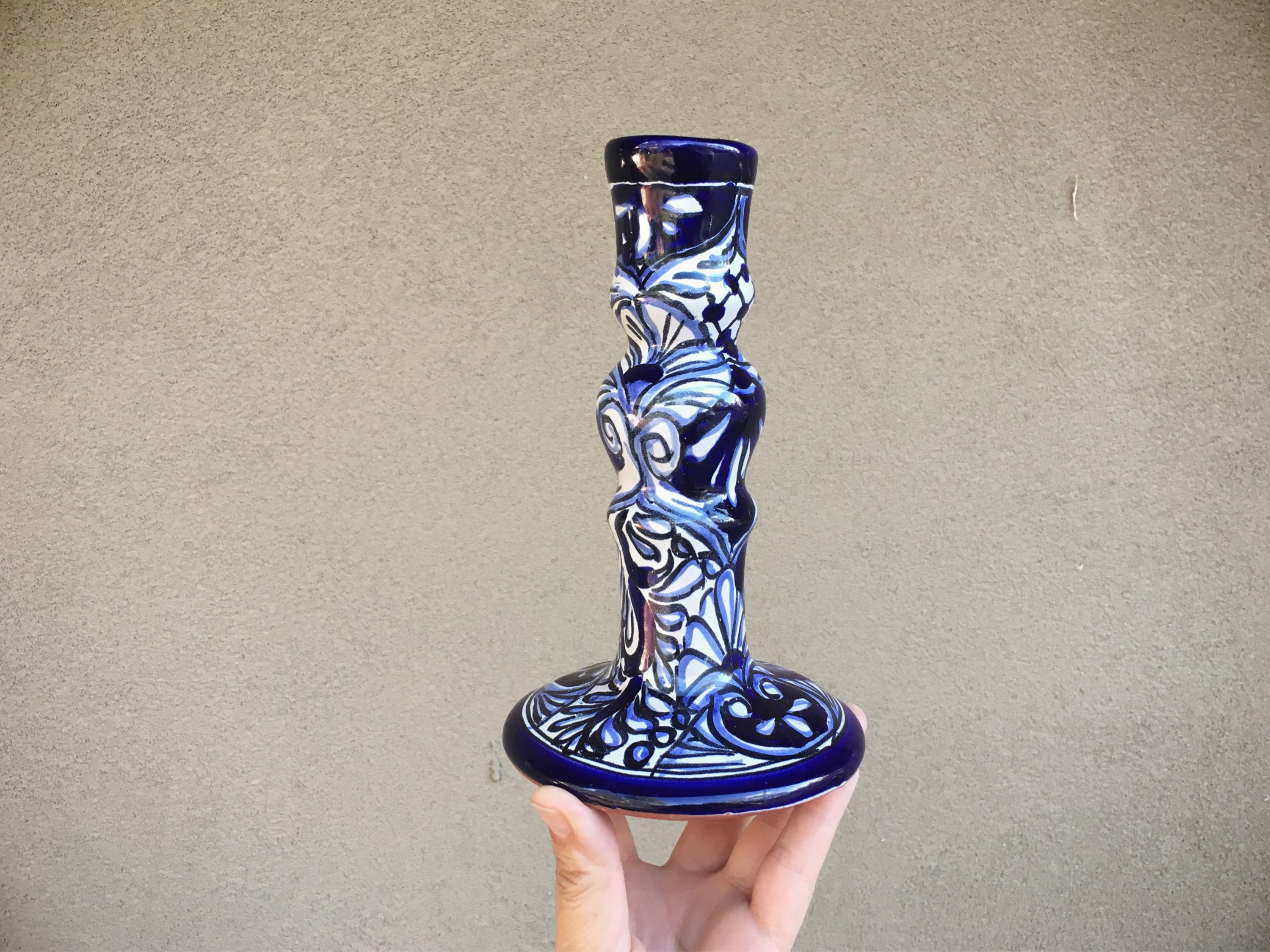 Mexican Talavera Candle Stick Holders Mexican Pottery, Rustic Home