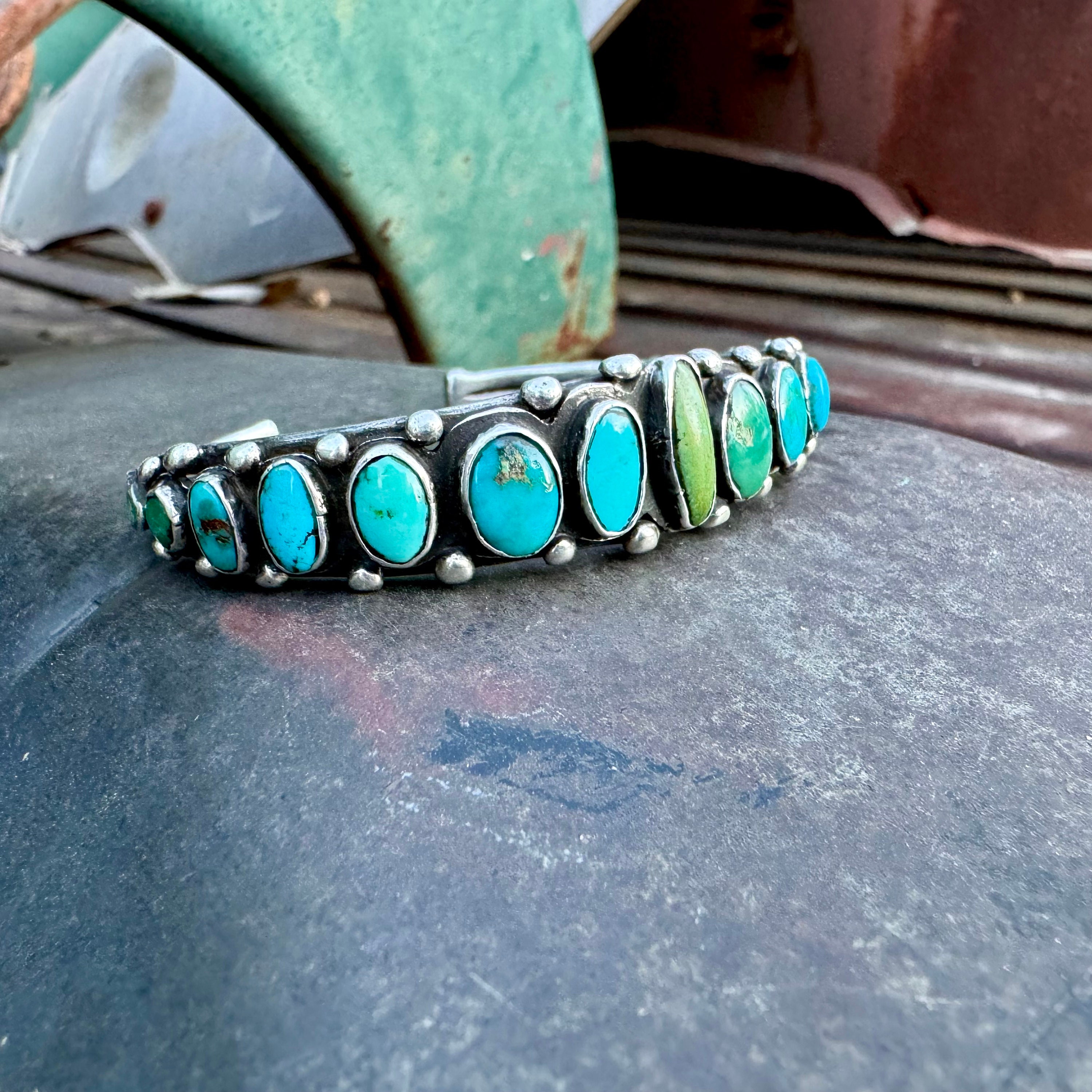 Native American One Of The Best Vintage Ingot Persin Turquoise Hand Tooled Bracelet Old Native American One Of The Best Vintage Ingot Persin Turquoise Hand Tooled Bracelet Old
