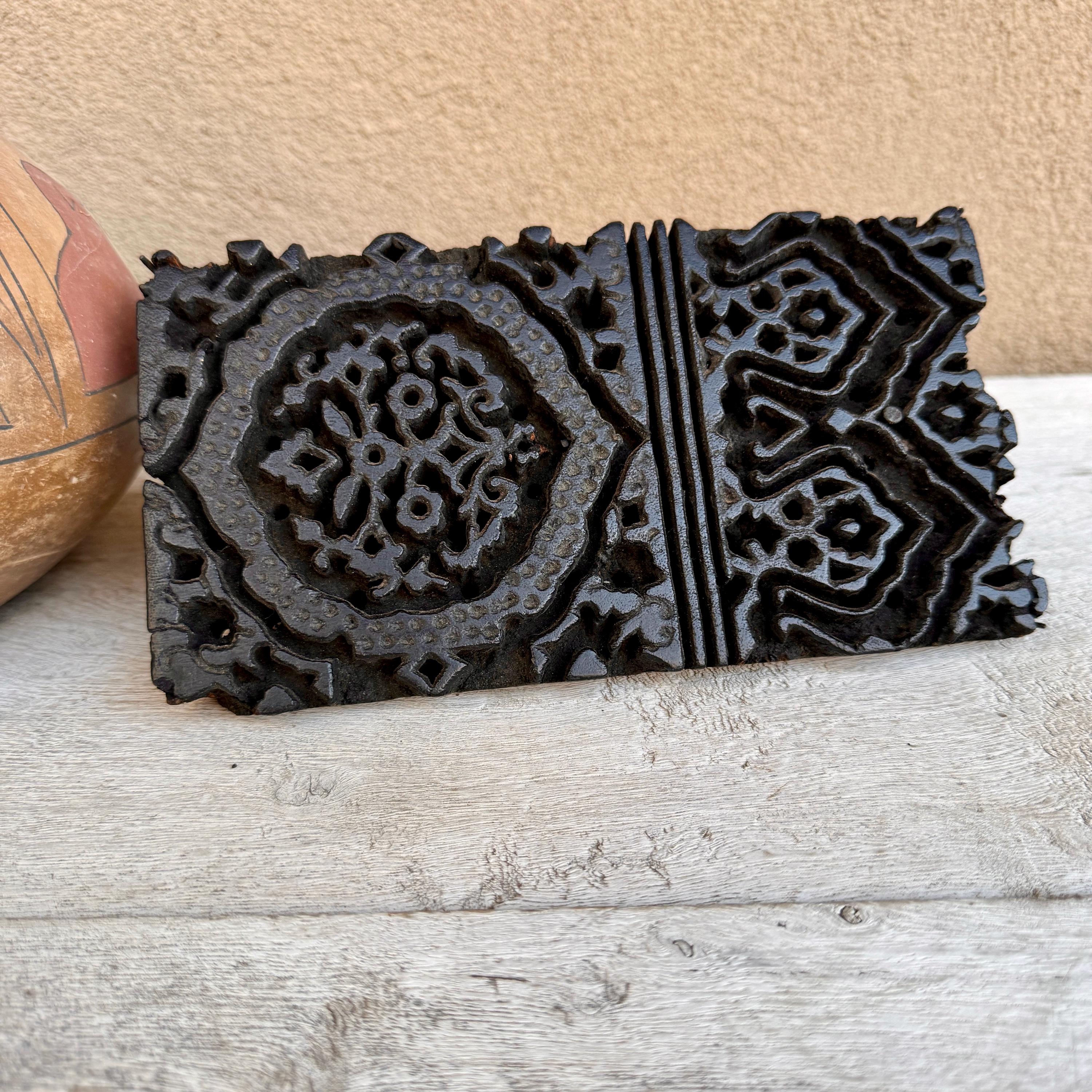 Rustic Stamps Vintage Wood Block Printing Stamp Ornate Design, Natural Bohemian Decor ...