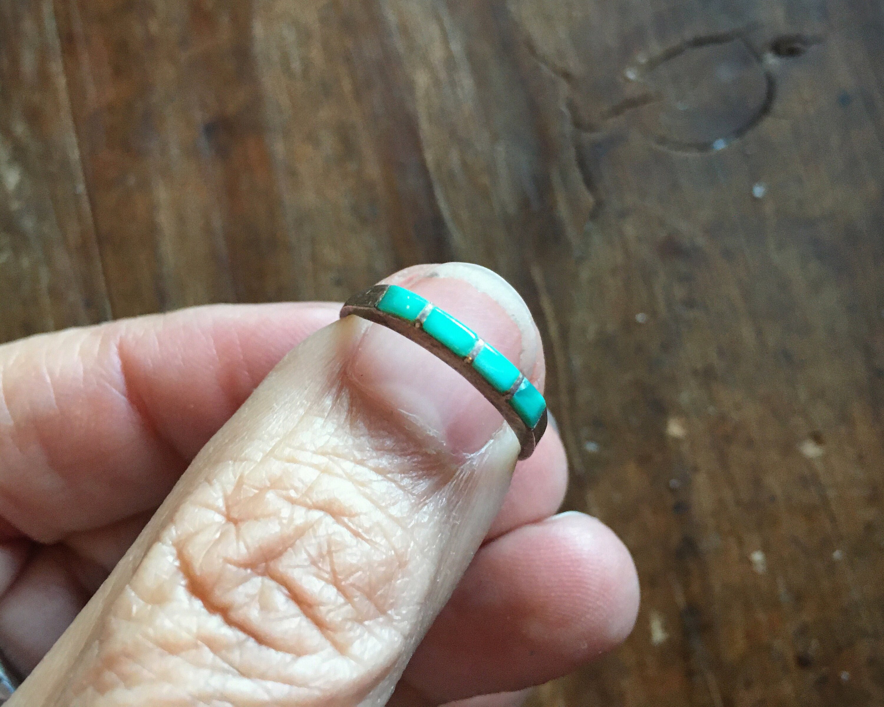 Thin turquoise shop band