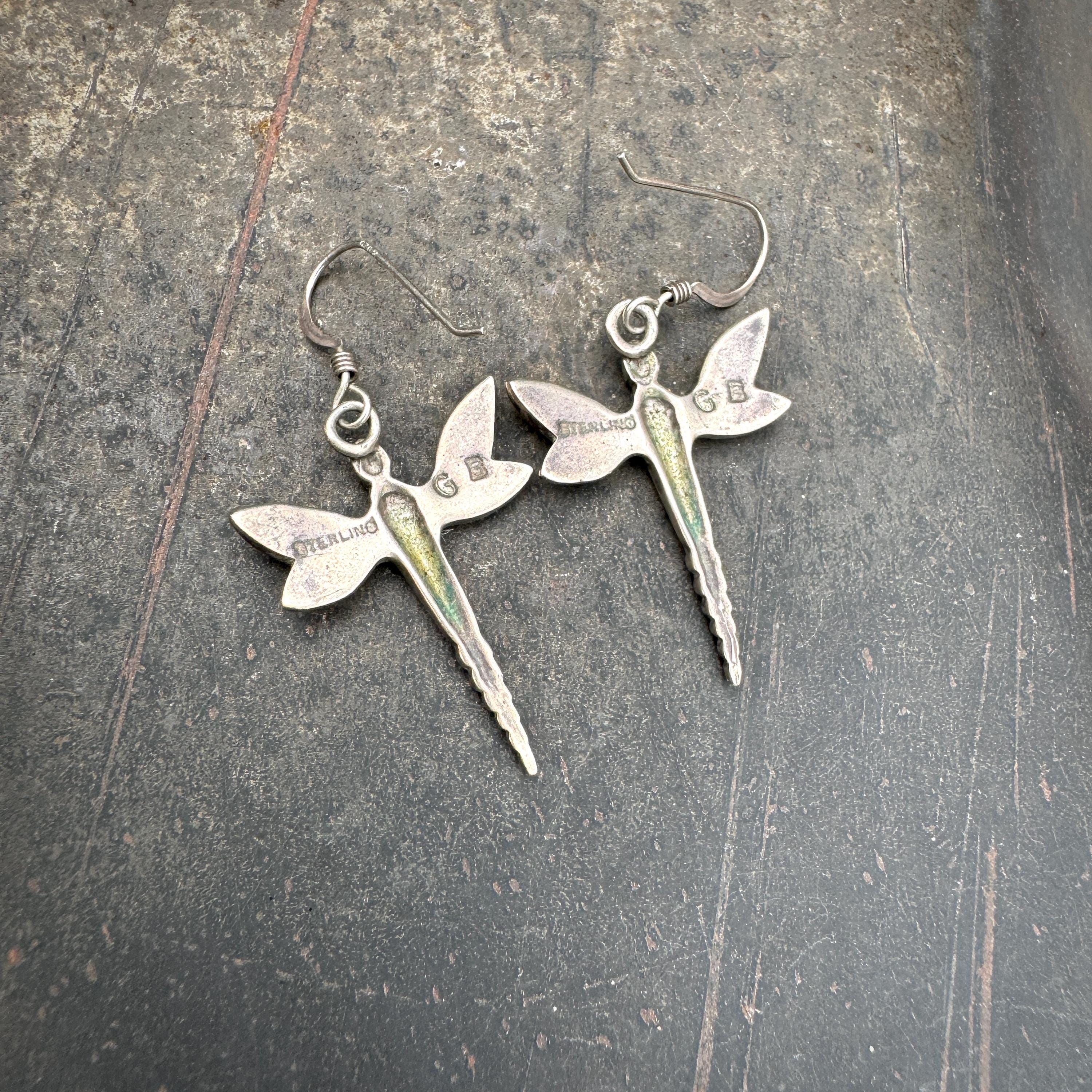 Native American One Of The Most Detailed Ever Navajo Sterling Silver Dragonfly Earrings Native American One Of The Most Detailed Ever Navajo Sterling Silver Dragonfly Earrings