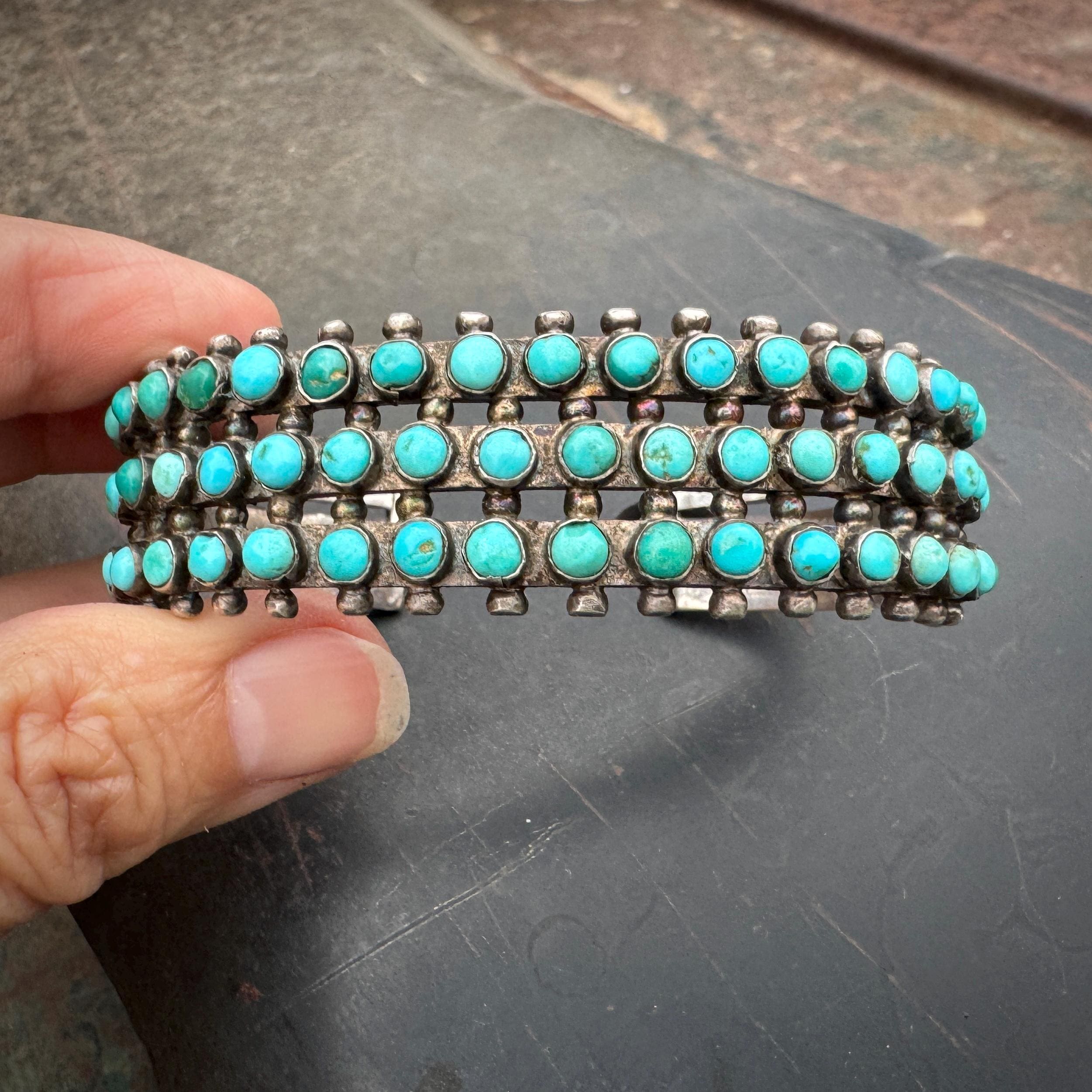 One Of The Largest Vintage Native American Zuni Native Amerian Turquoise Ring Old One Of The Largest Vintage Native American Zuni Native Amerian Turquoise Ring Old