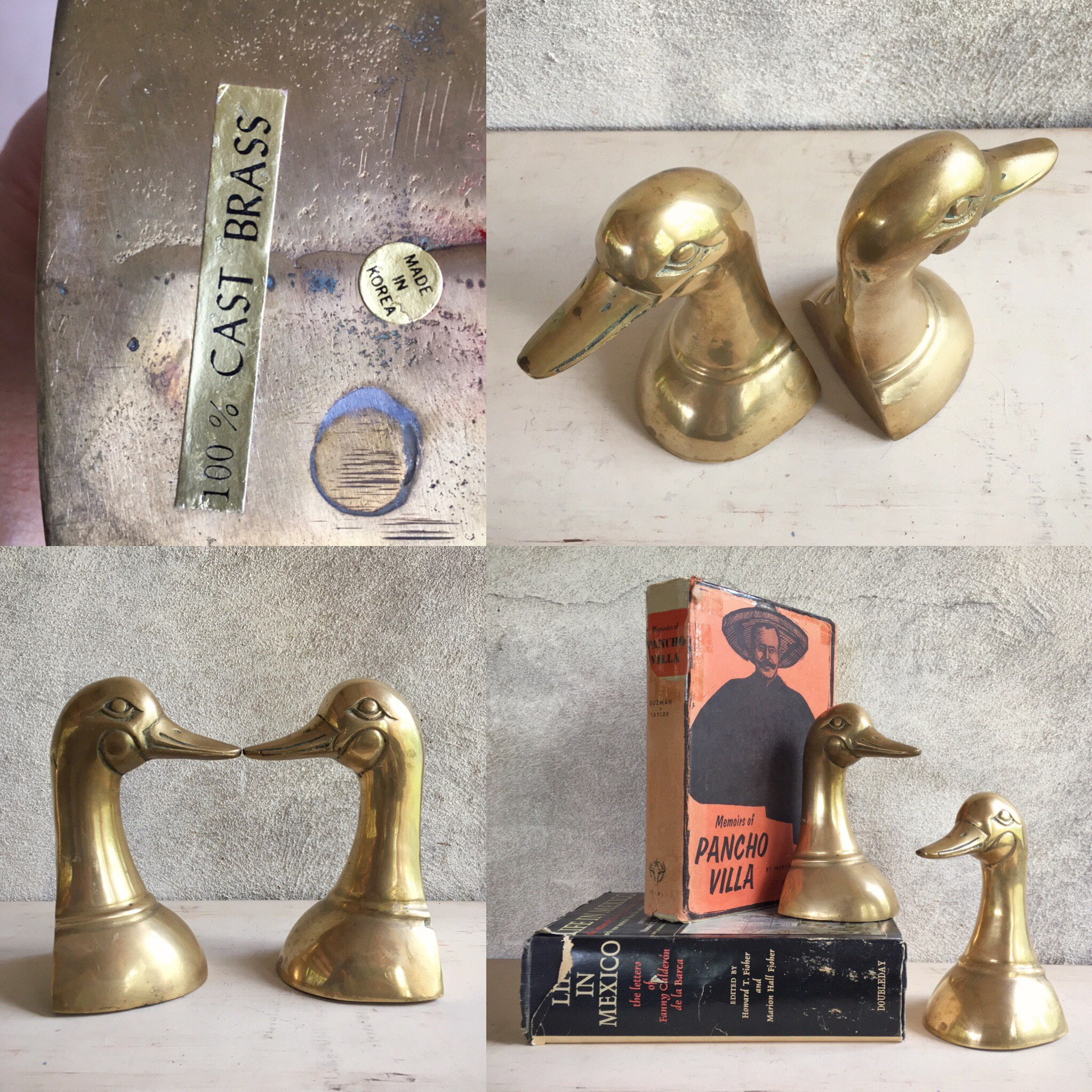 vintage brass duck bookends lemard vintage brass duck bookends lemard