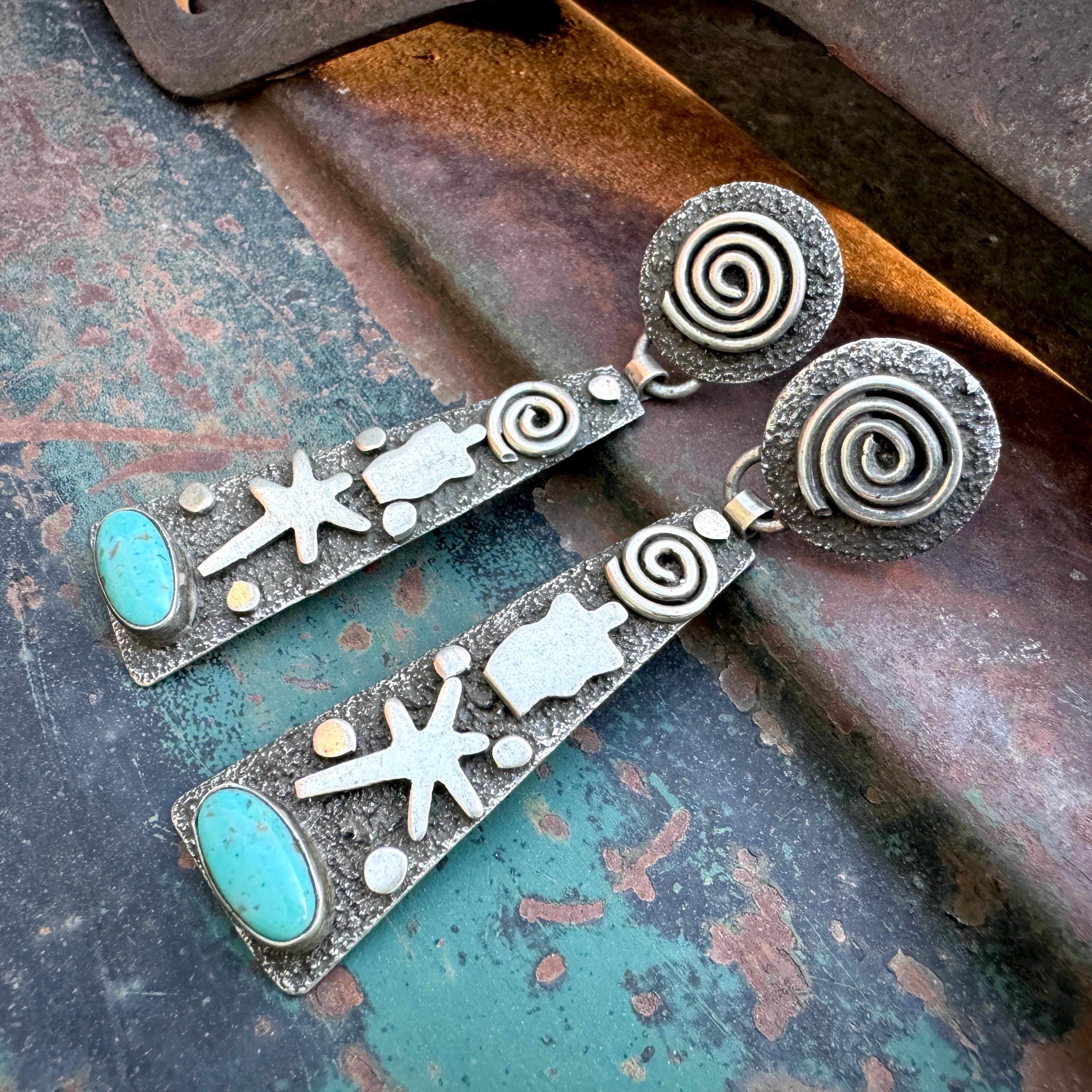 Important Navajo Alex Sanchez Sterling Silver Turquoise Native American Ring Important Navajo Alex Sanchez Sterling Silver Turquoise Native American Ring