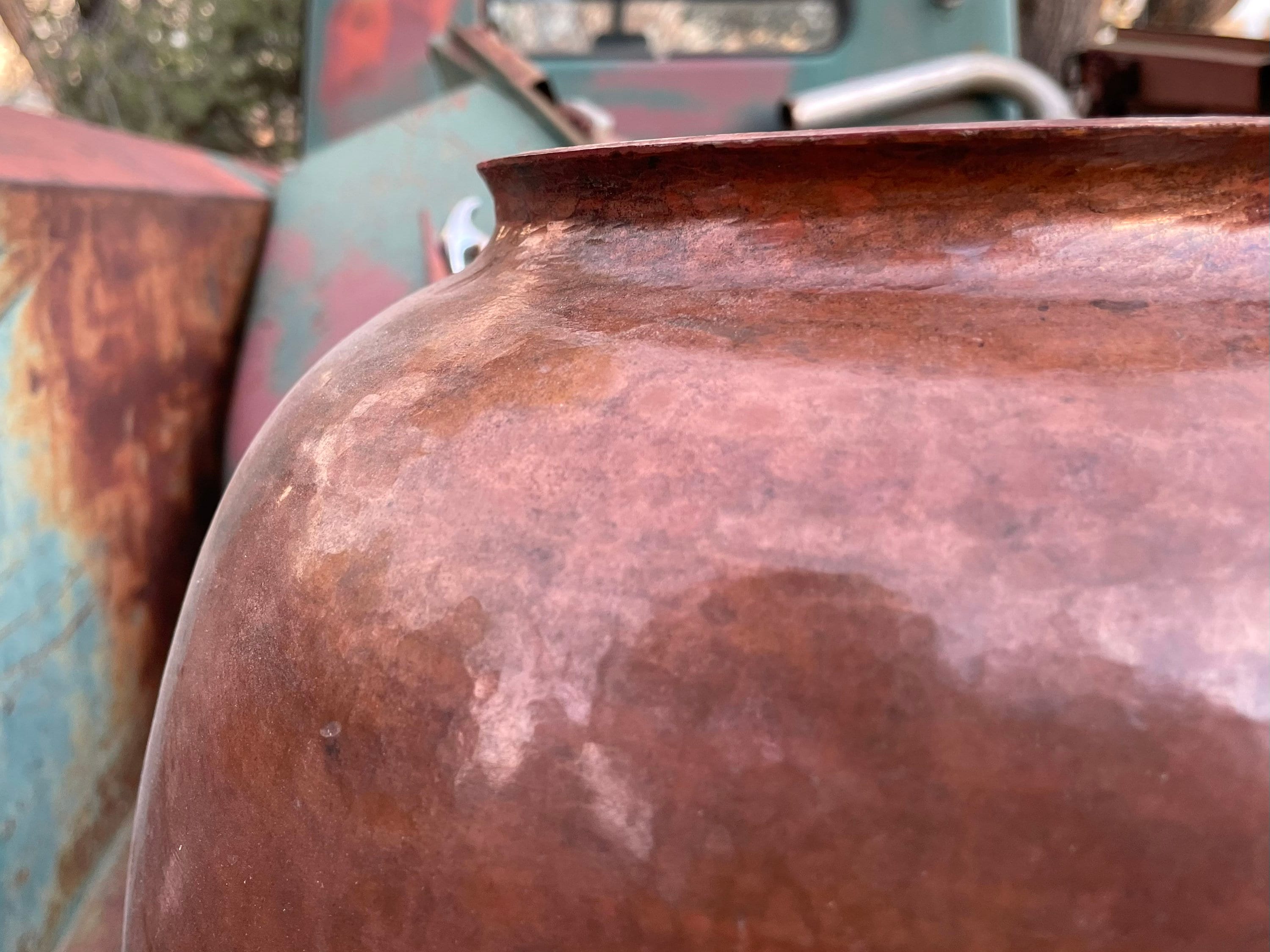 Vintage 15 Tall Hand Copper Vase from Santa Clara de Cobre
