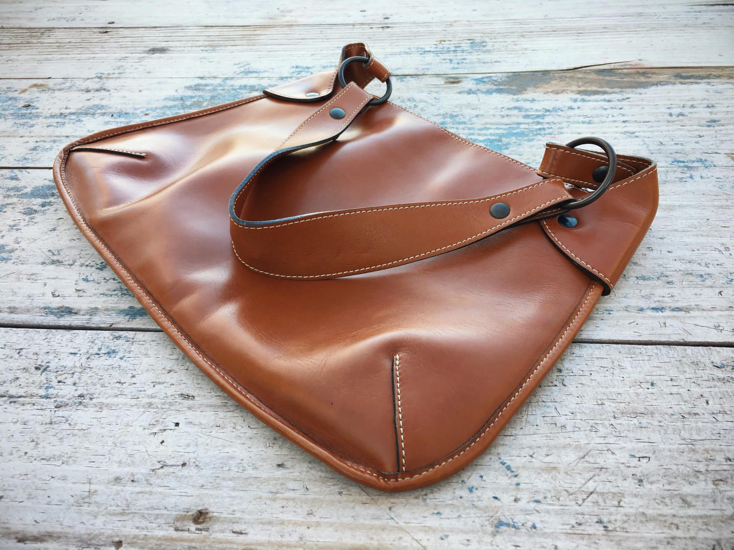 Vintage Nannini chestnut brown leather slim purse, Italian leather ...