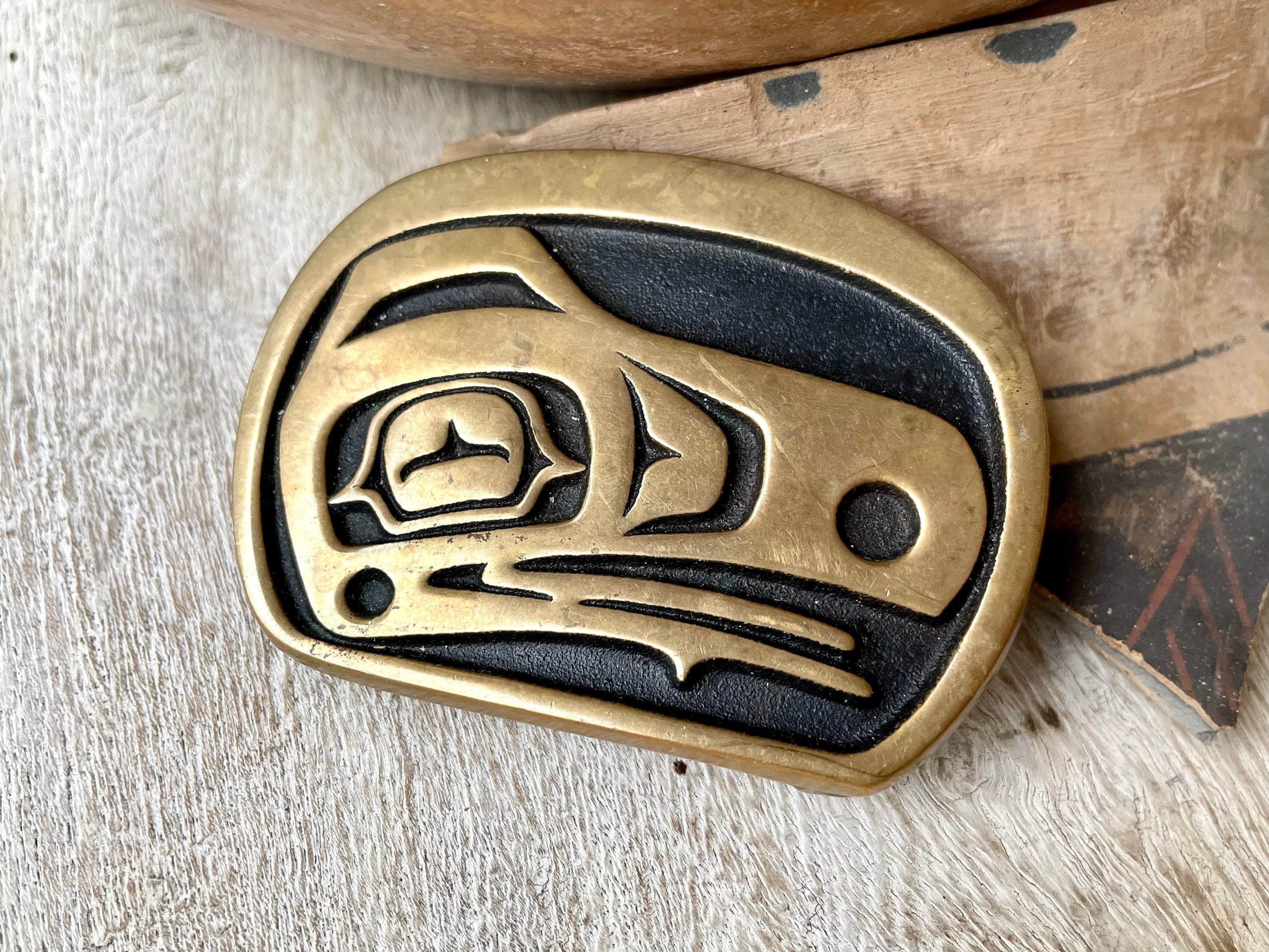 Vintage Solid Bronze Belt Buckle by Rainbow Metals, Pacific Northwest