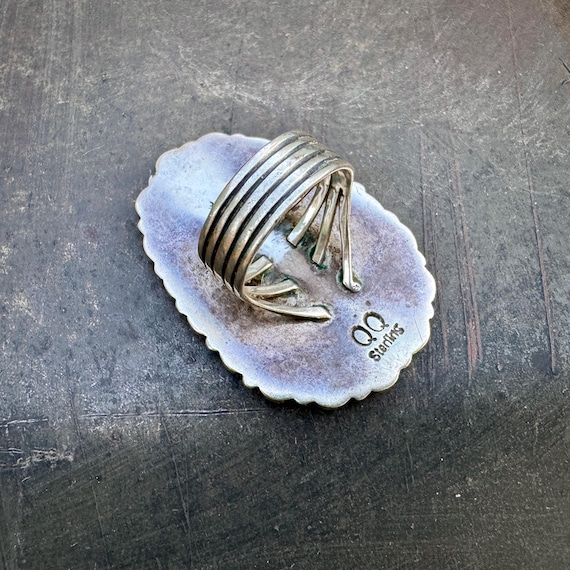 Large Signed Cluster Ring Size 7, Spiny Oyster Tu… - image 4