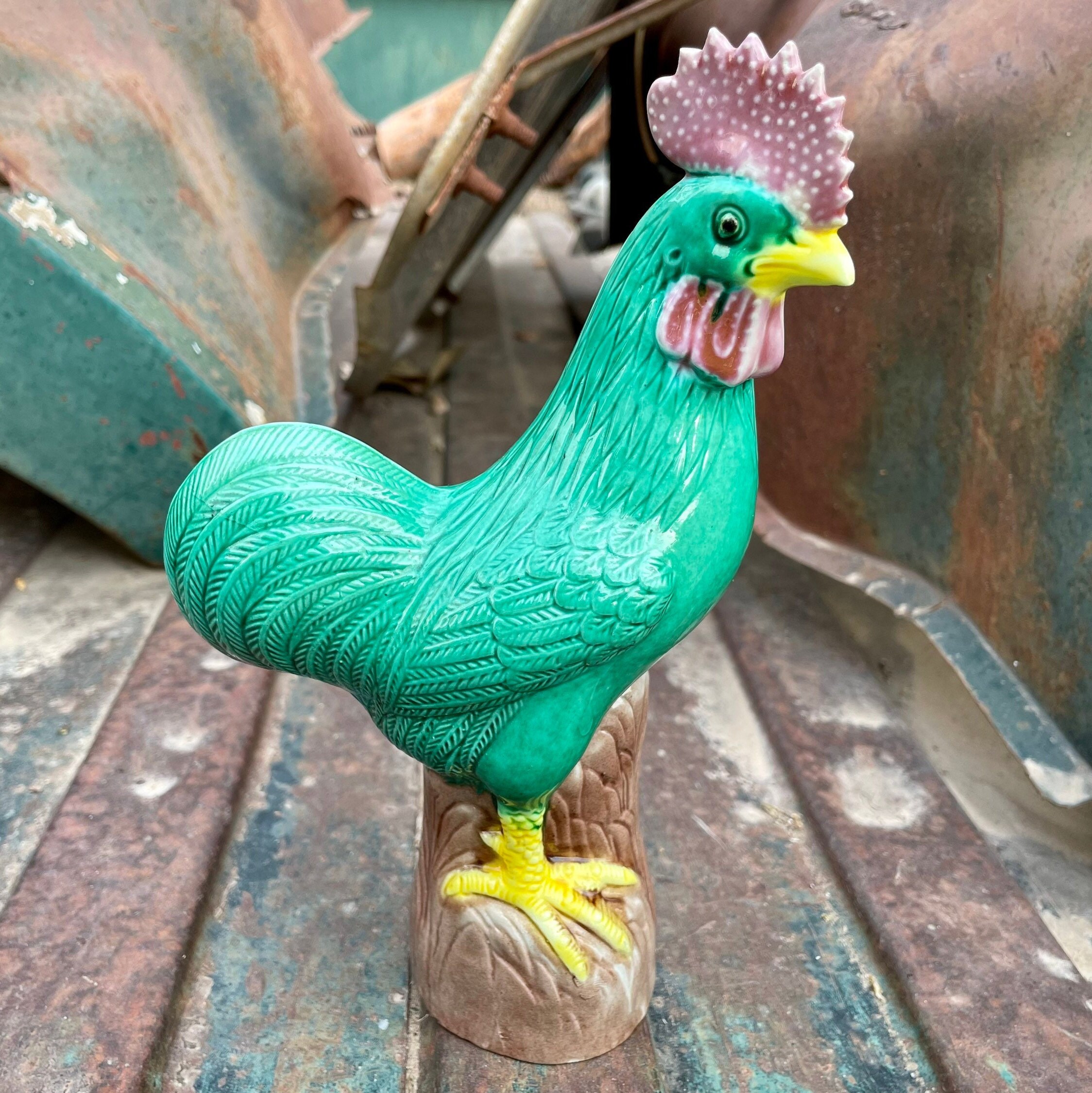 Ceramic Chicken, Egg Holder, Portuguese Pottery, French Hen, Majolica,  Vintage Kitchen, Retro Kitchen, Kitchenalia, Denmead Chicken, Farming 