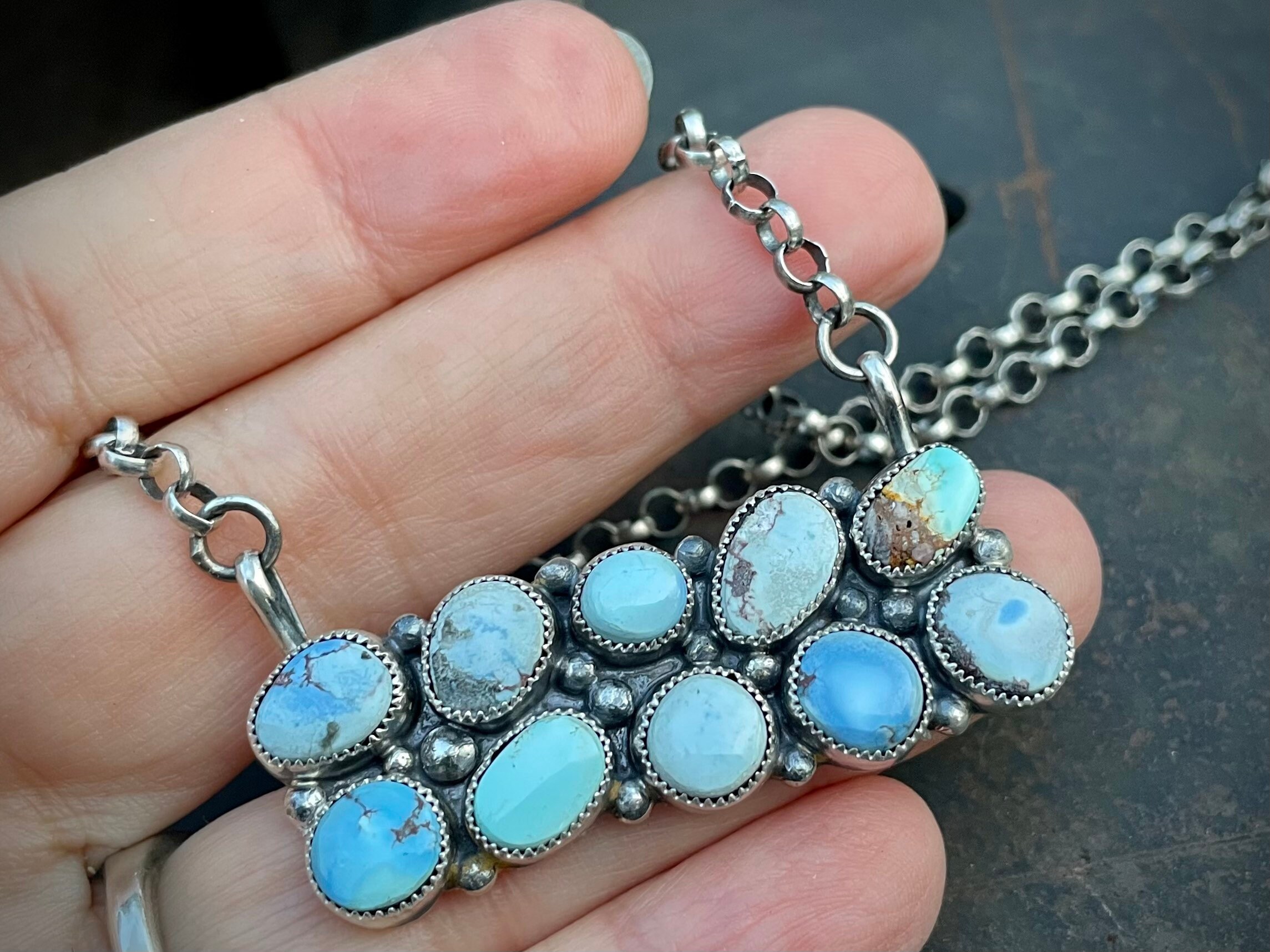 Important Earlier Wil Benally Vintage Native American Navajo Sterling Silver Turquoise Bracelet Important Earlier Wil Benally Vintage Native American Navajo Sterling Silver Turquoise Bracelet